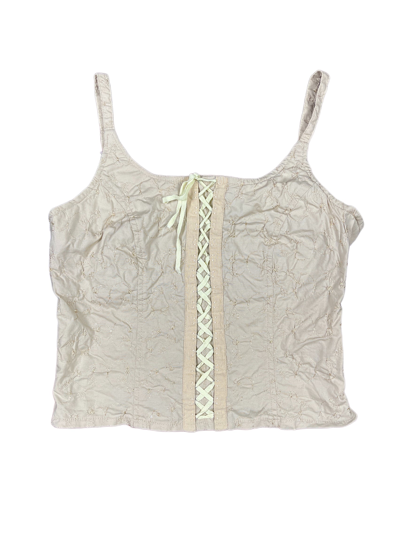 Vintage Toar 2 Sleeveless Top Beige - XS/S