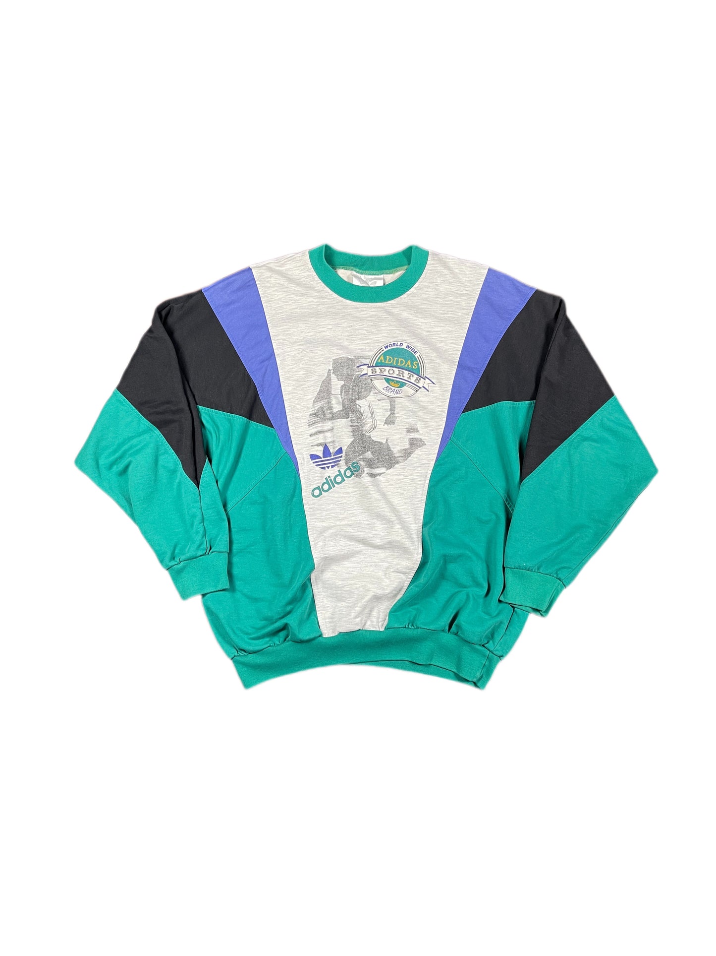 Vintage Adidas Sweatshirt Green 90s - XL