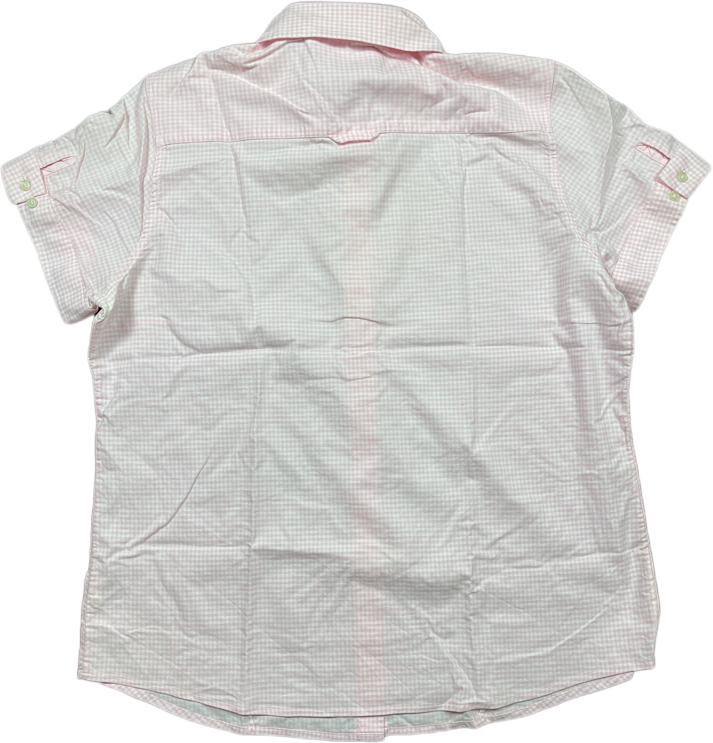 Gant Short Sleeve Shirt Pink Squared Pattern Cotton XXL