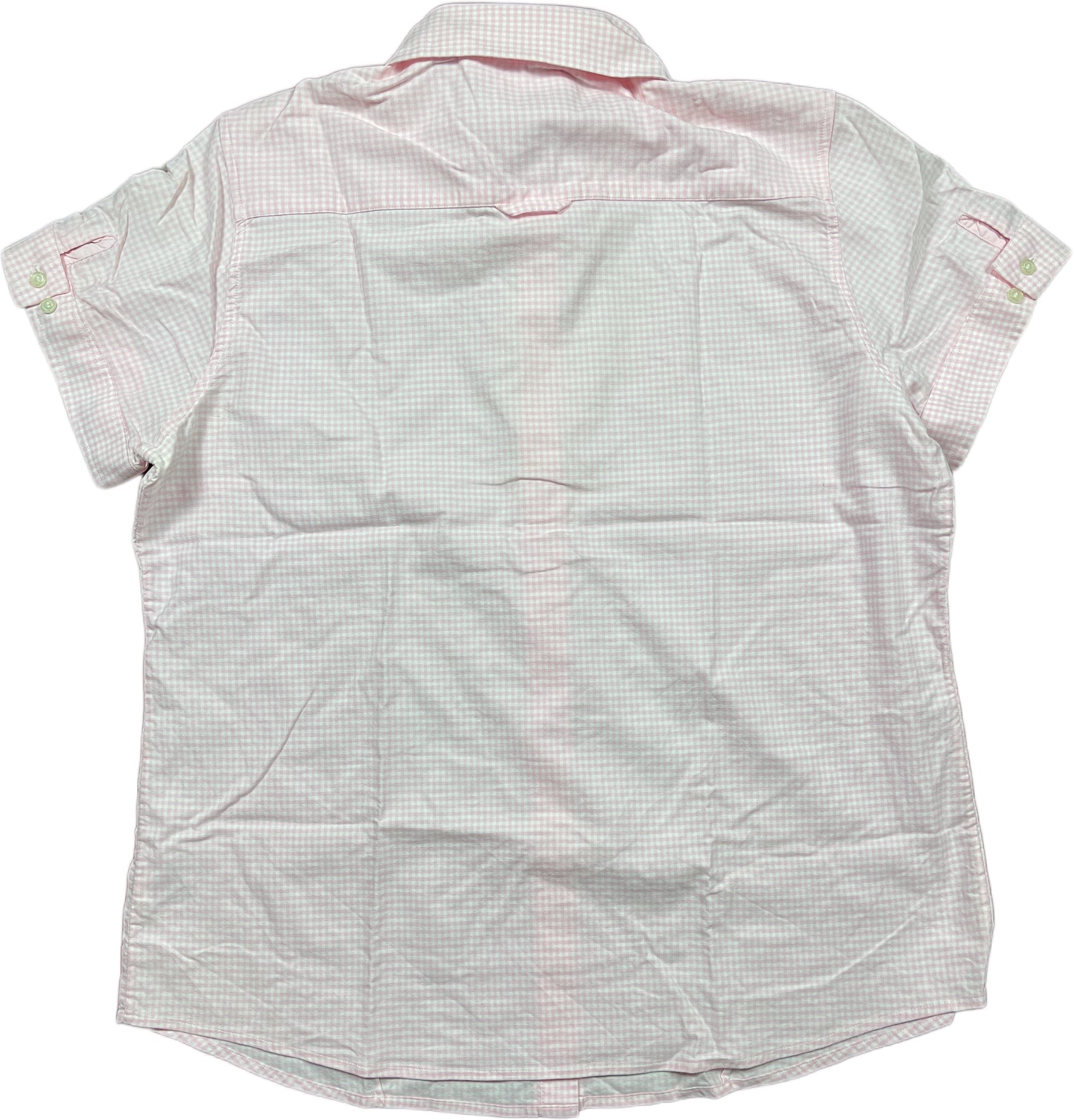 Gant Short Sleeve Shirt Pink Squared Pattern Cotton XXL