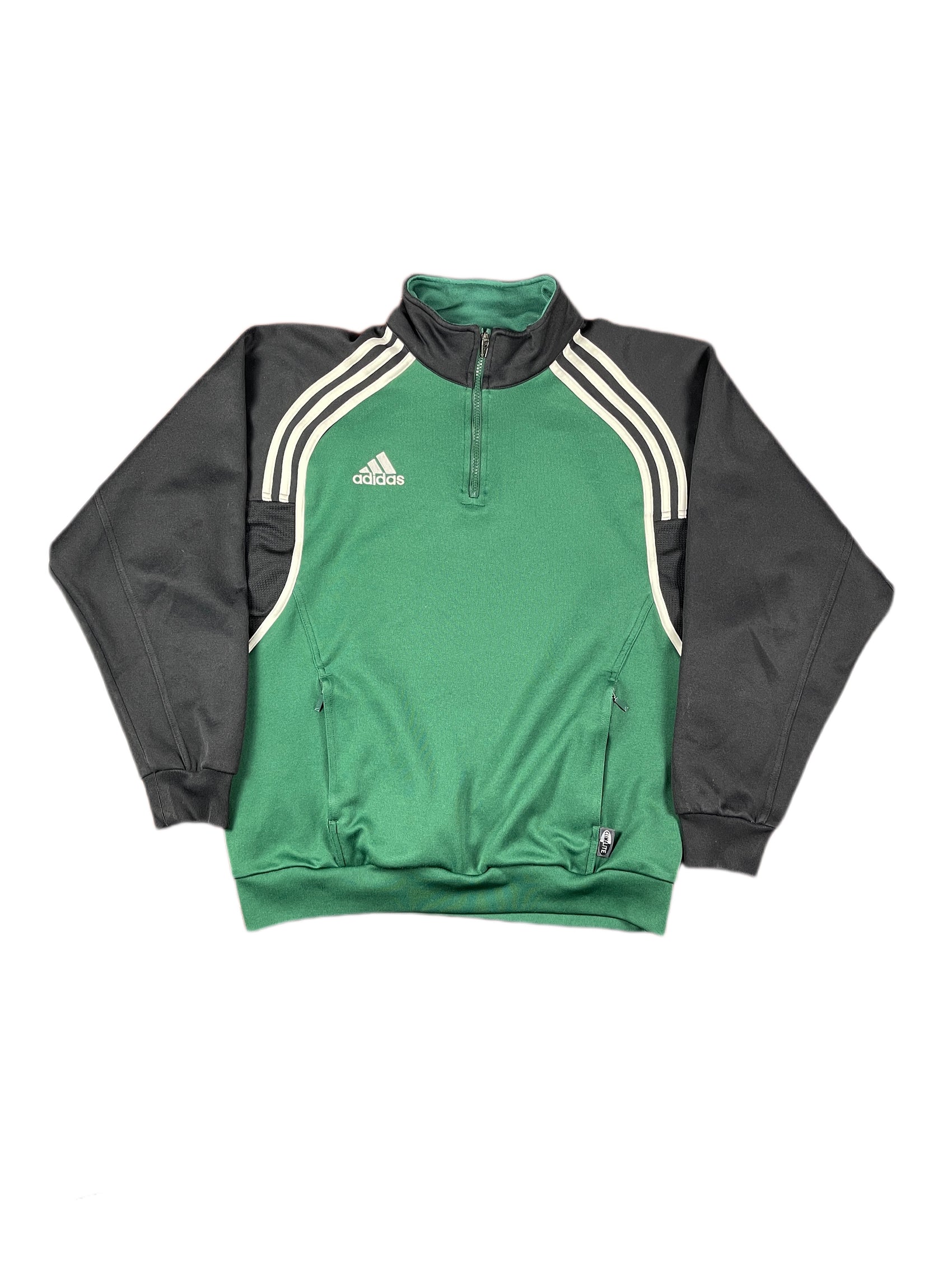 Vintage Adidas Sports Jacket Green Black - L