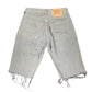 Vintage UpCycle distressed Style Levi's Denim Shorts Gray - XS
