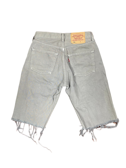 Vintage UpCycle distressed Style Levi's Denim Shorts Gray - XS