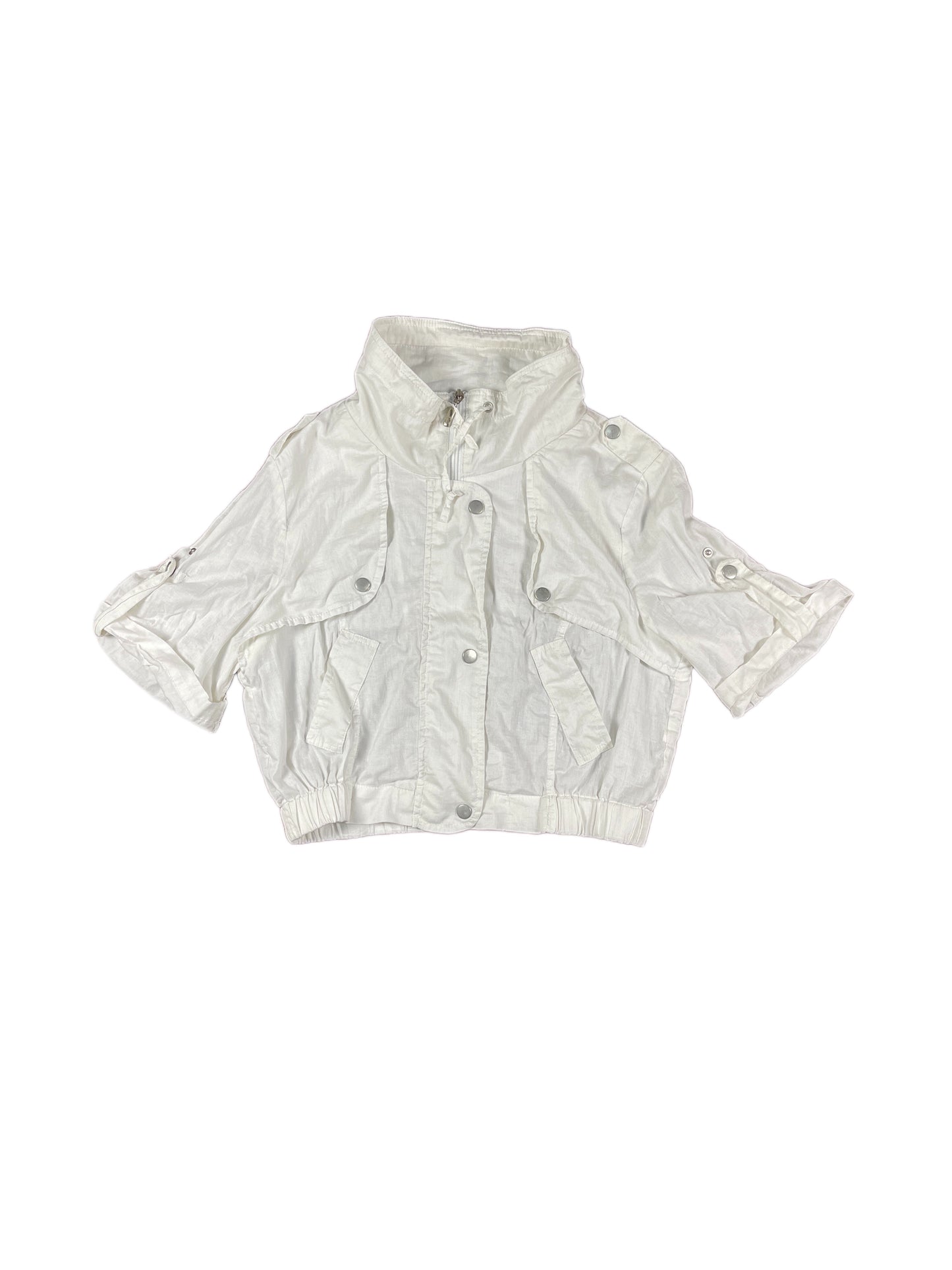 Y2k Stradivarius Short Sleeve Jacket White - L