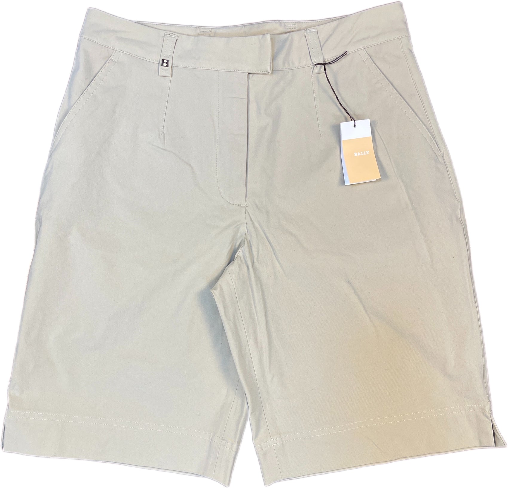 Vintage Bally Chino Shorts Creme Cotton Blend M