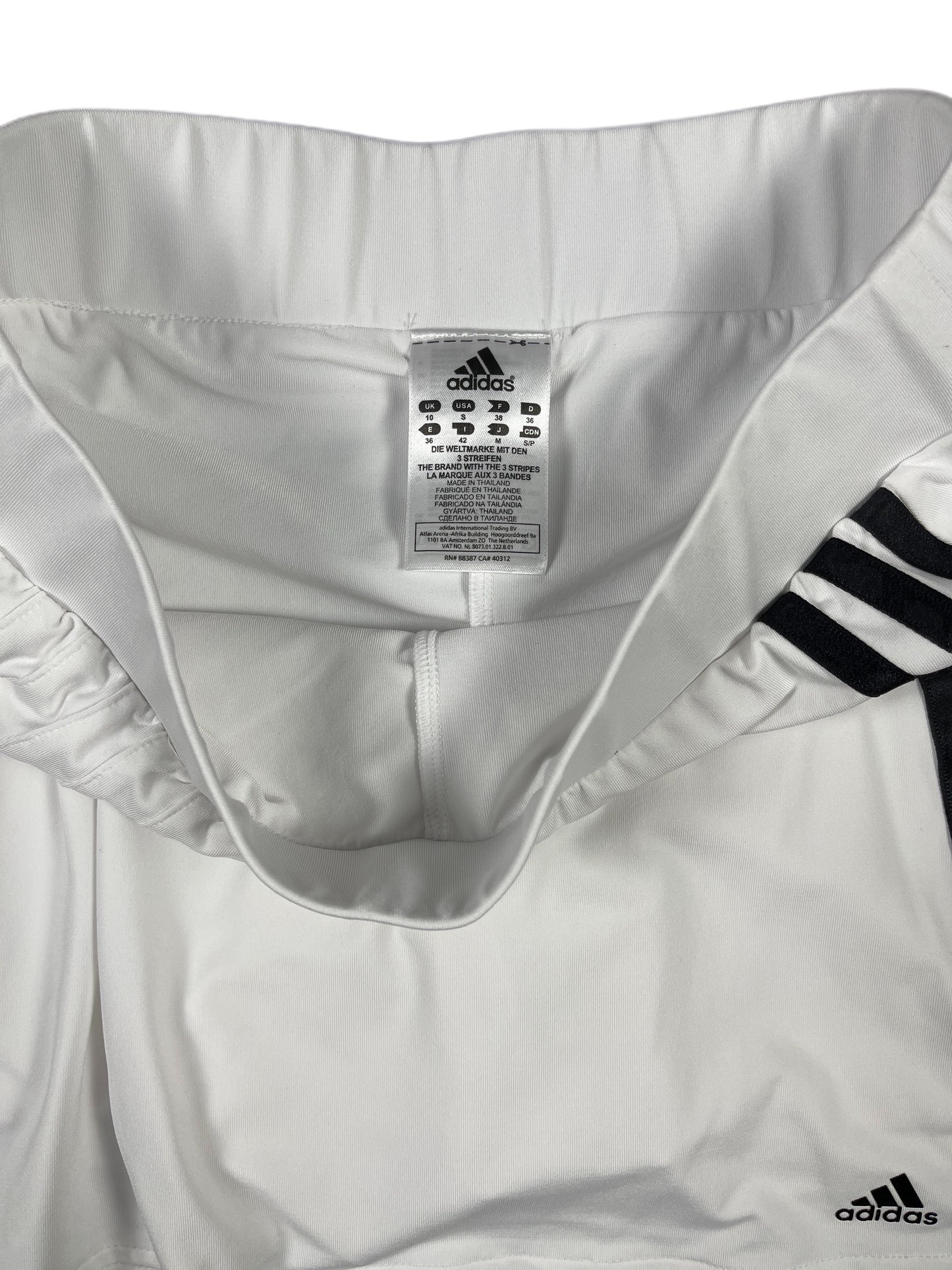 Y2k 2010 Adidas Sport Tennis Skirt White - S