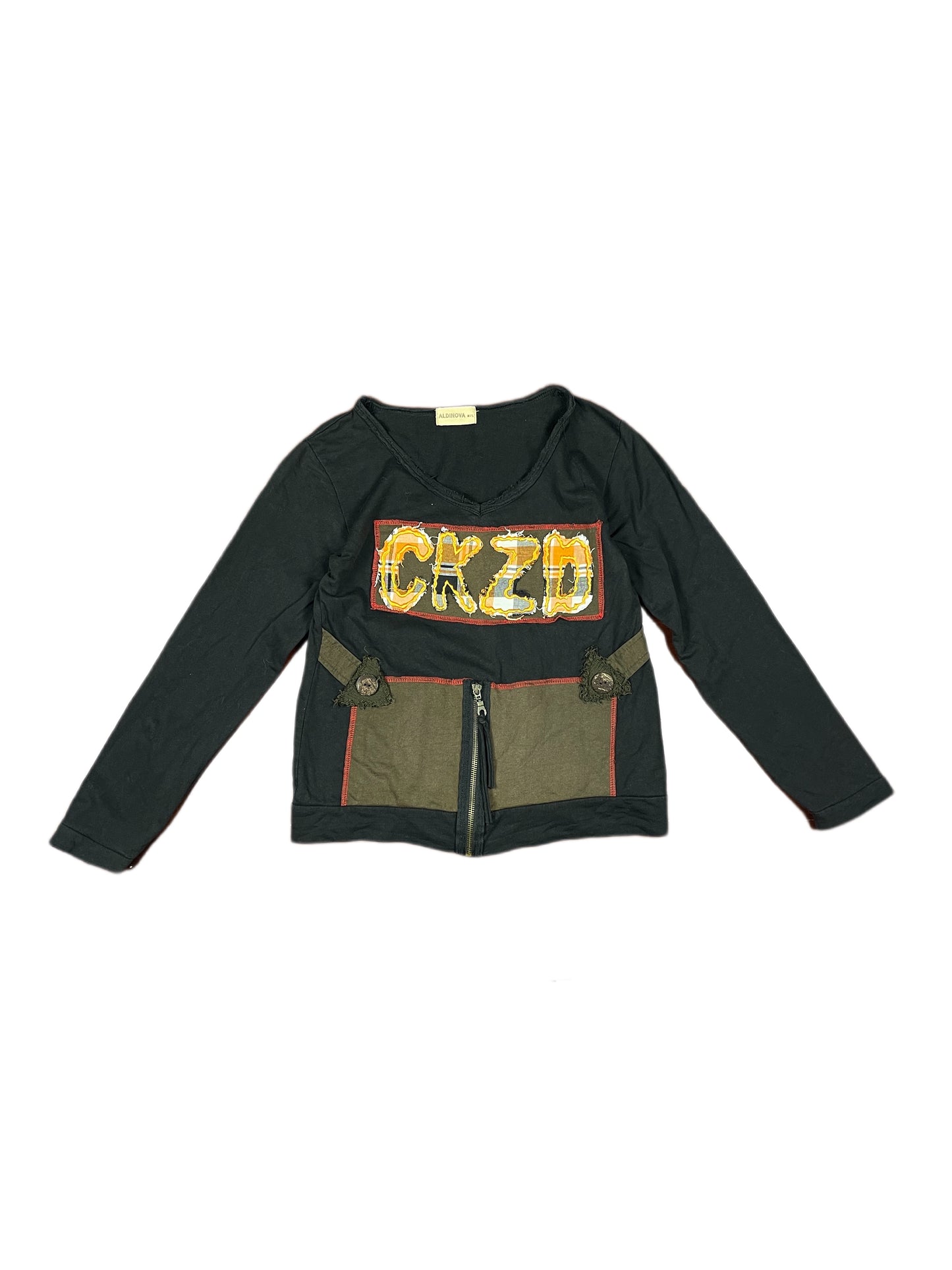 Y2k Aldinova Long Sleeve Top Black - M/L