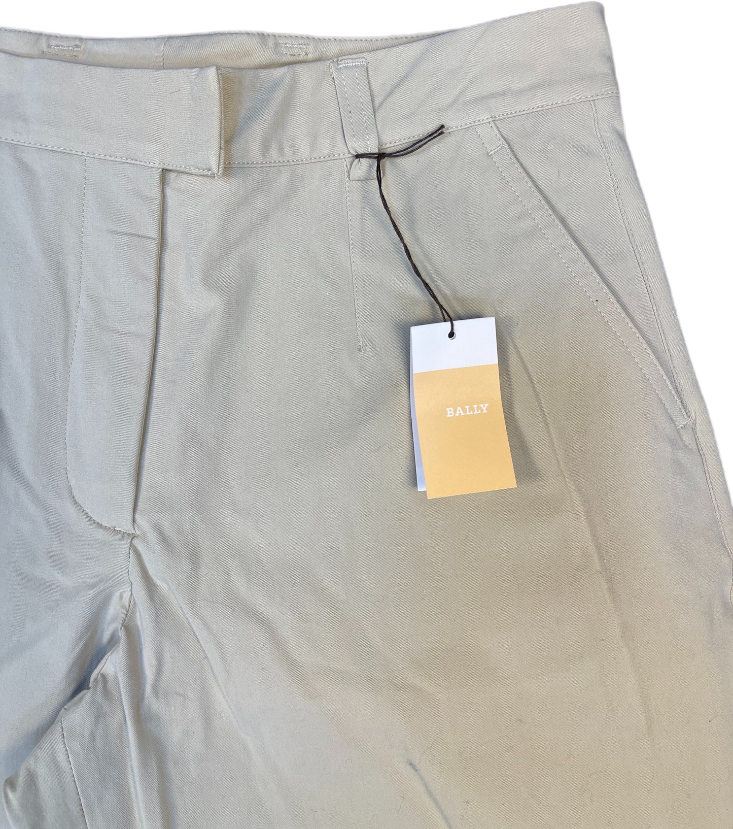 Vintage Bally Chino Shorts Creme Cotton Blend M