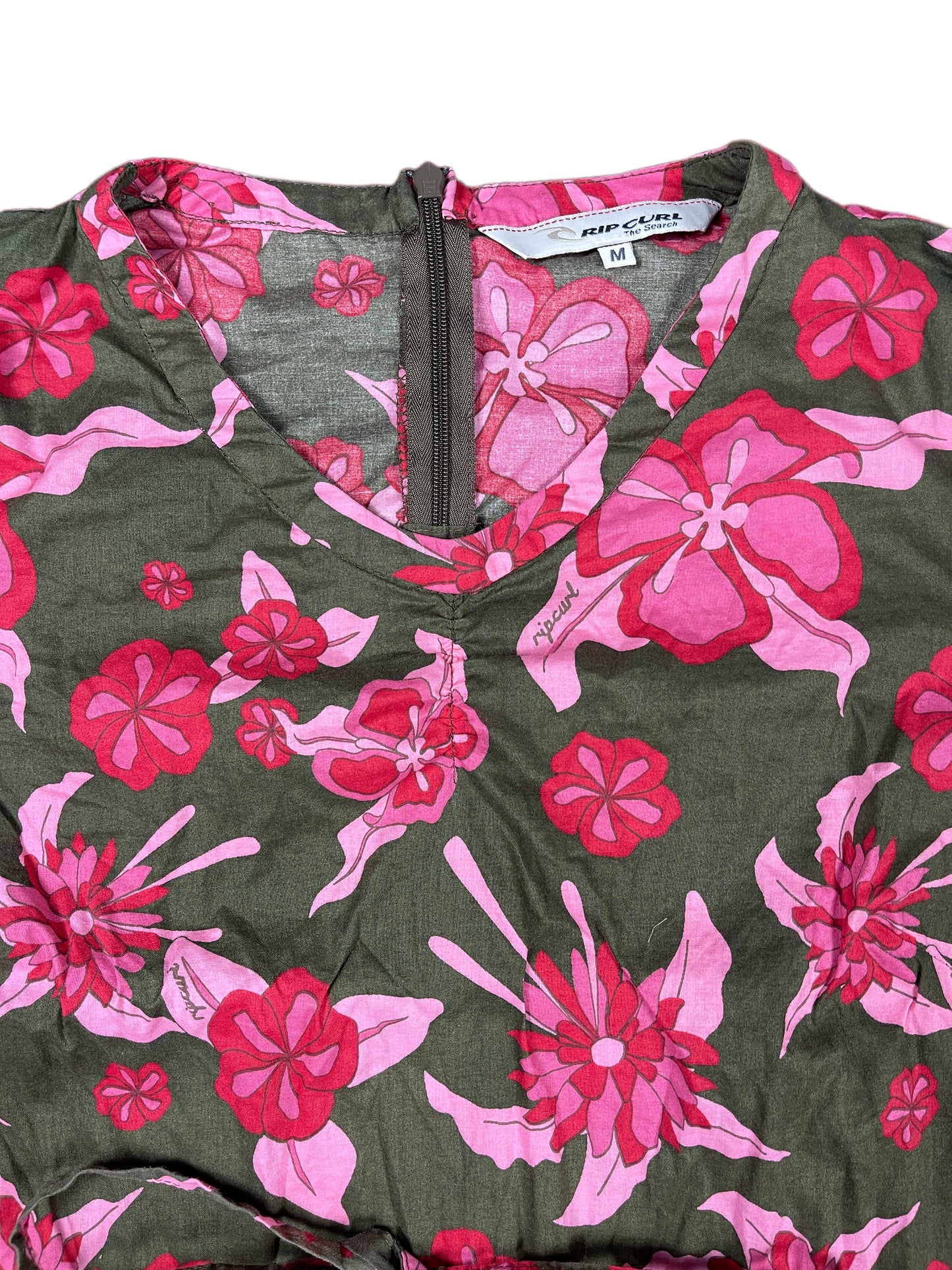 Rip Curl Long Sleeve Top Khaki Red - M