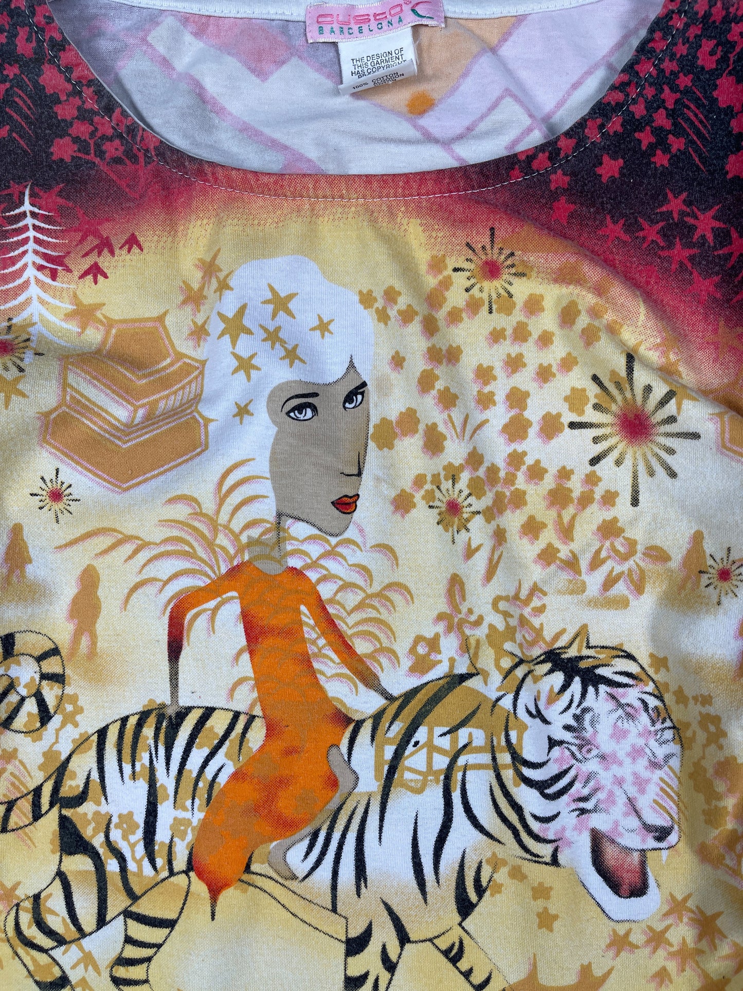 Y2k Custo Barcelona Long Sleeve Top Multicolor - M