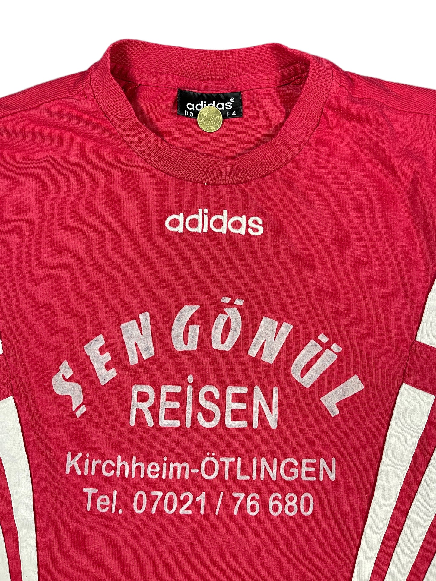 Vintage Adidas T-Shirt Red - M/L