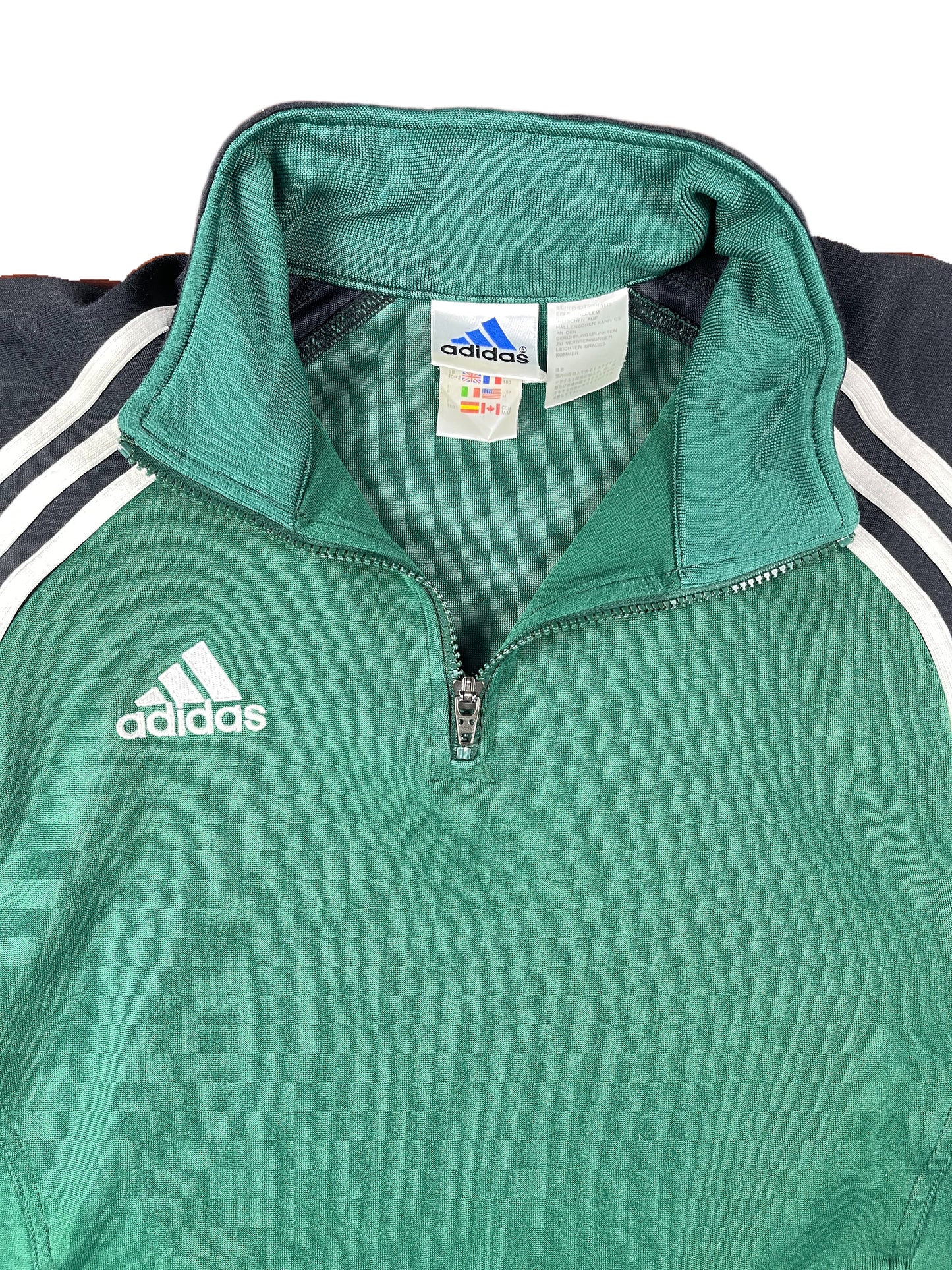 Vintage Adidas Sports Jacket Green Black - L