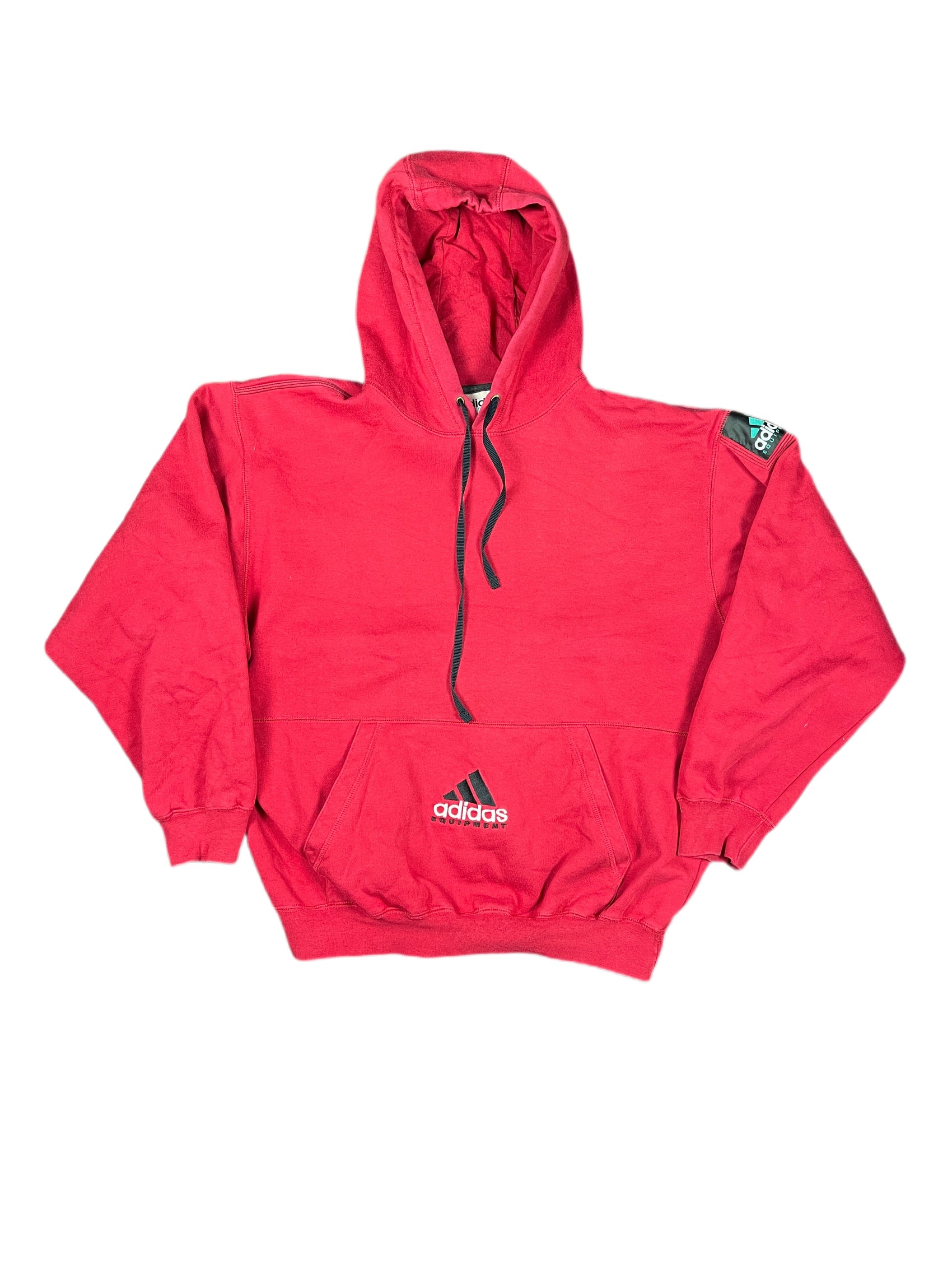 Vintage Adidas Equipment Hoodie Red - L