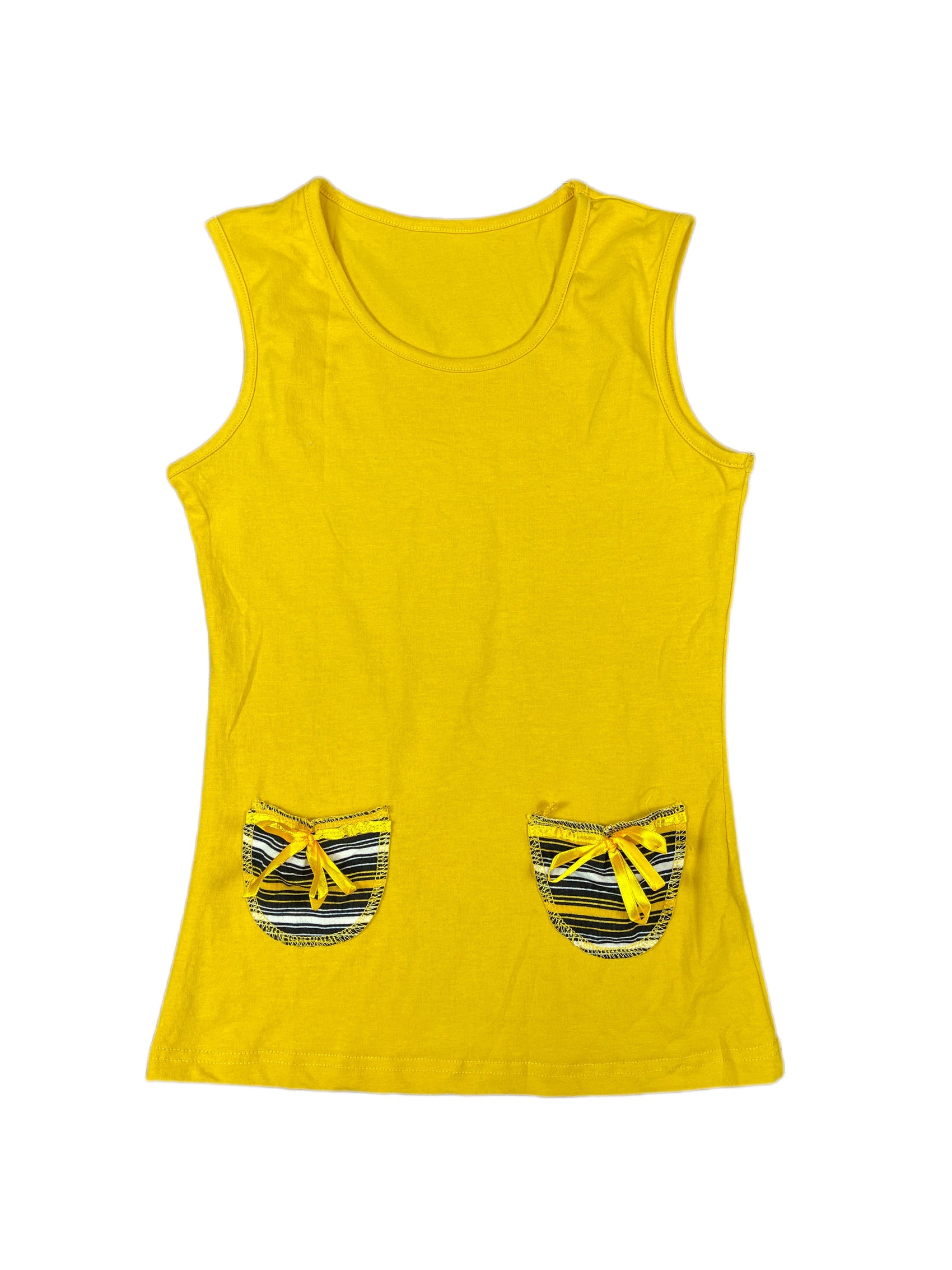 Y2k Sleeveless Top Yellow - M