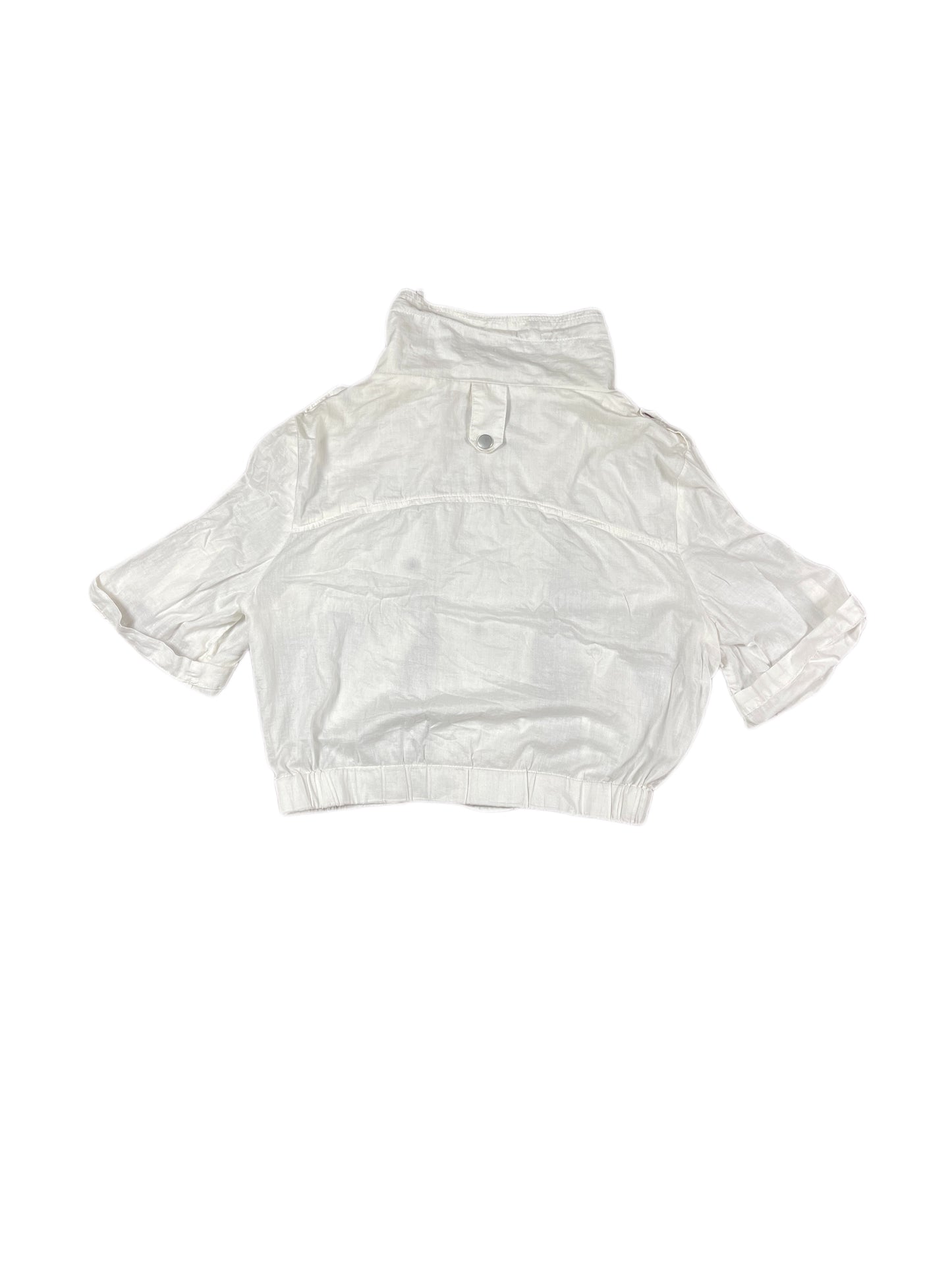 Y2k Stradivarius Short Sleeve Jacket White - L