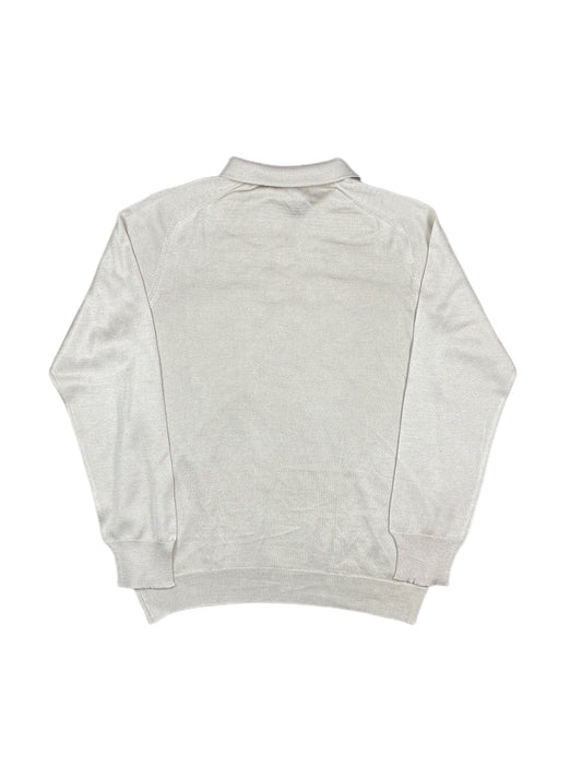 Vintage Pour Vous Knitted Zip Sweatshirt Cream - M/L