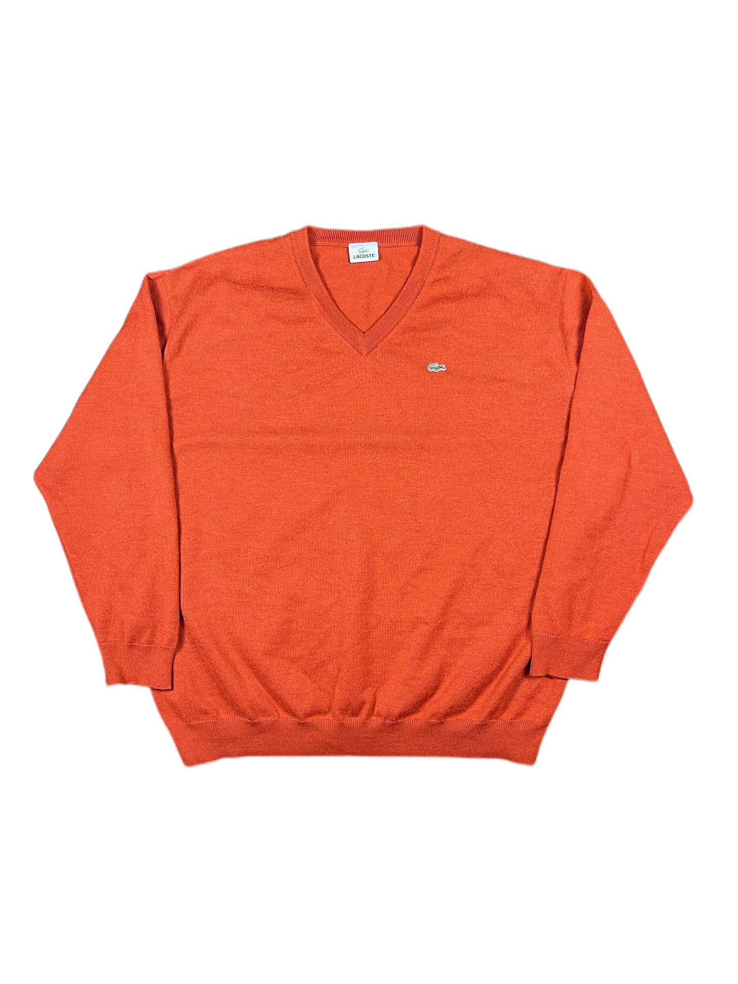 Lacoste Wool Blend Knit Sweatshirt Orange - XXXL