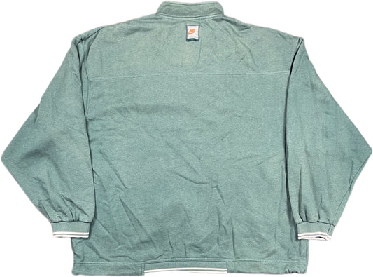 Vintage Nike Zip Sweatshirt Green Cotton XL