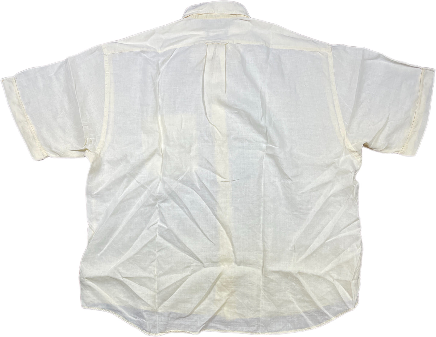Vintage Daniel Hechter Shortsleeve Shirt Yellow Linen XXL