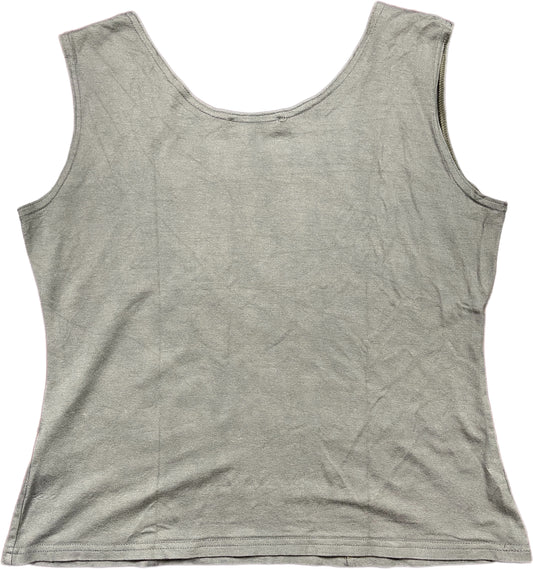 Vintage Elitelle Top Khaki Viscose Blend XXL
