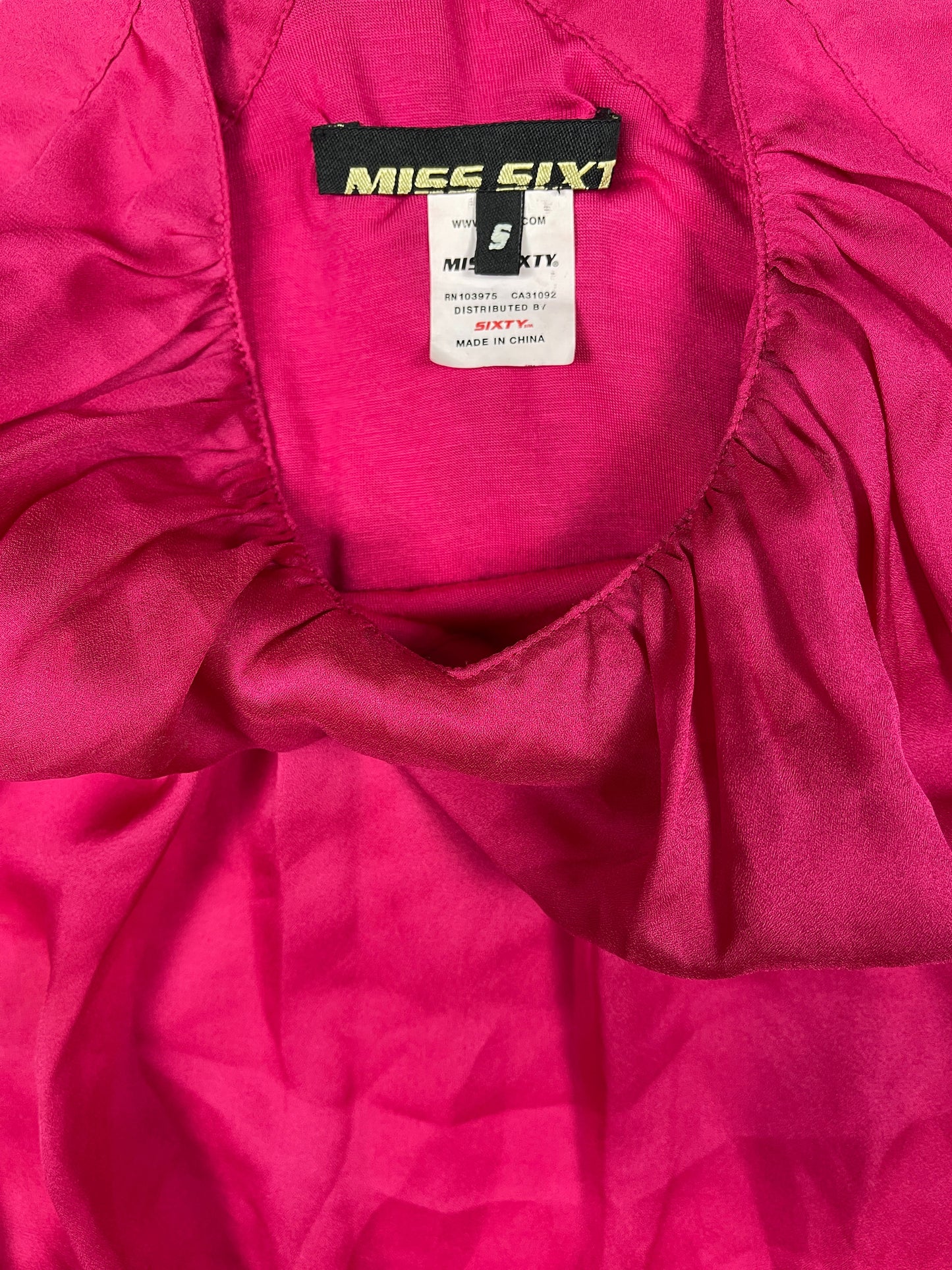 Y2k Miss Sixty Sleeveless Top Pink - S