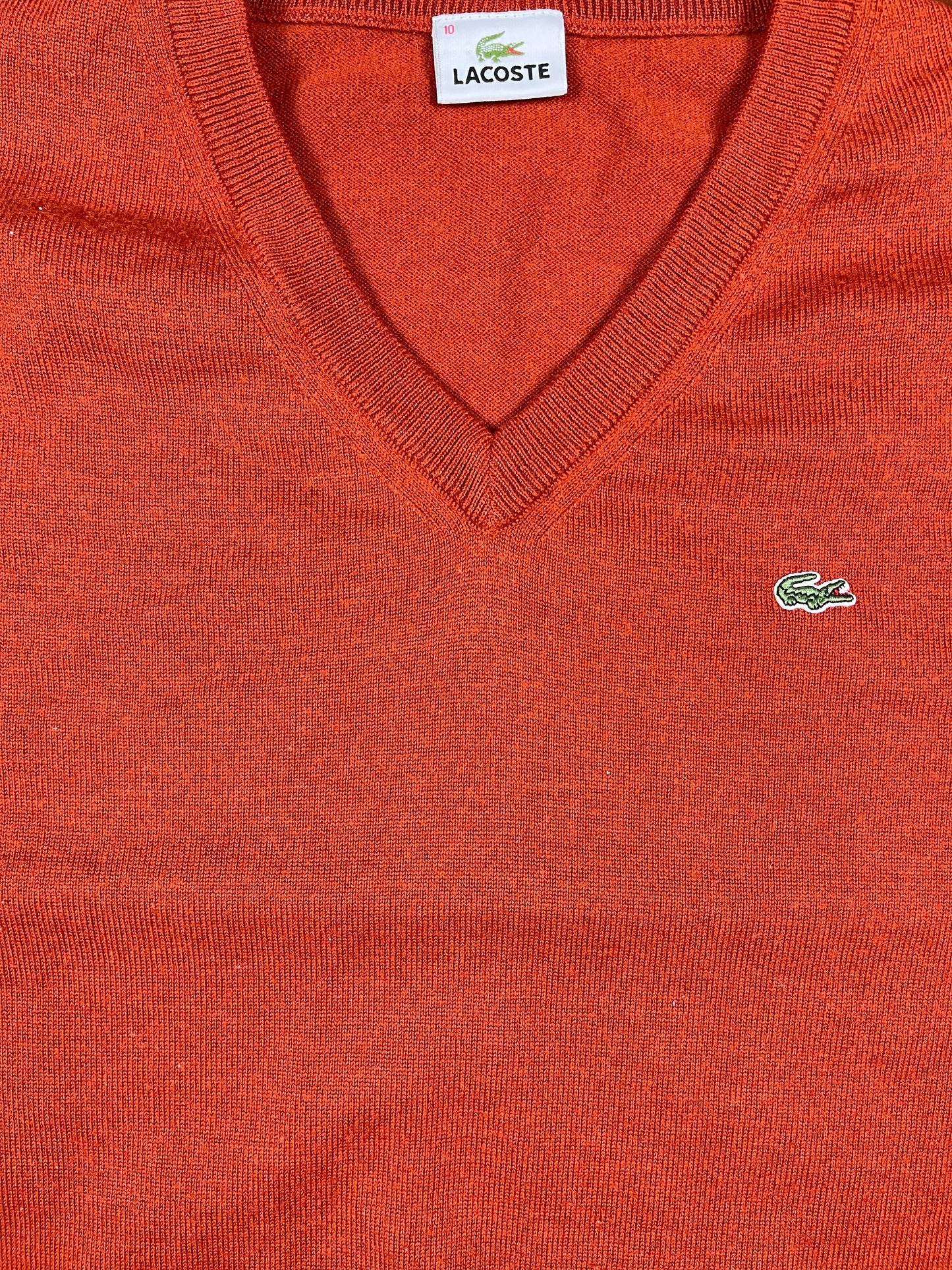 Lacoste Wool Blend Knit Sweatshirt Orange - XXXL