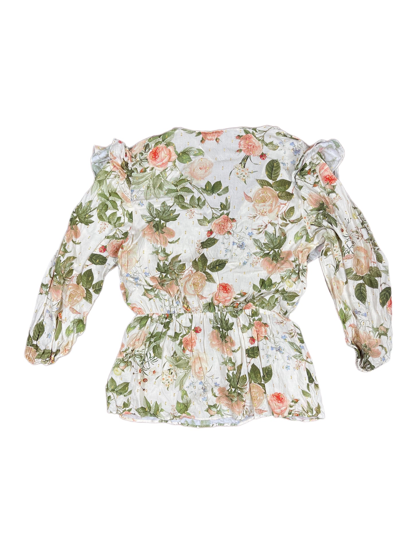 Zara Long Sleeved Top Creme - XS