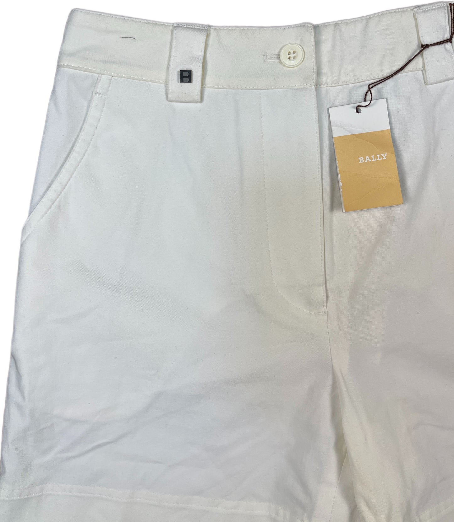 Bally Bermuda Shorts White Cotton S