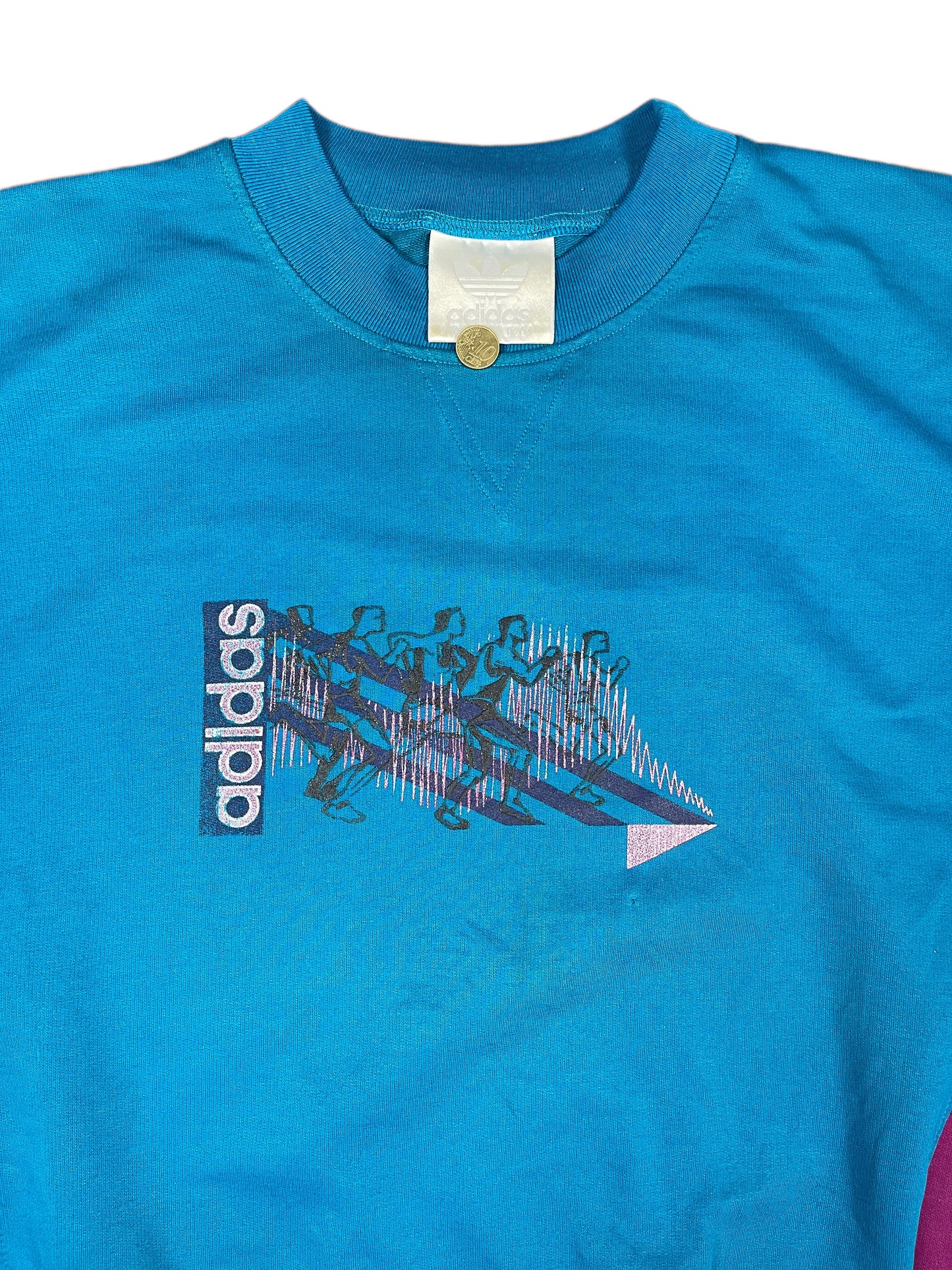 Vintage Adidas Sweatshirt Blue - XXXL