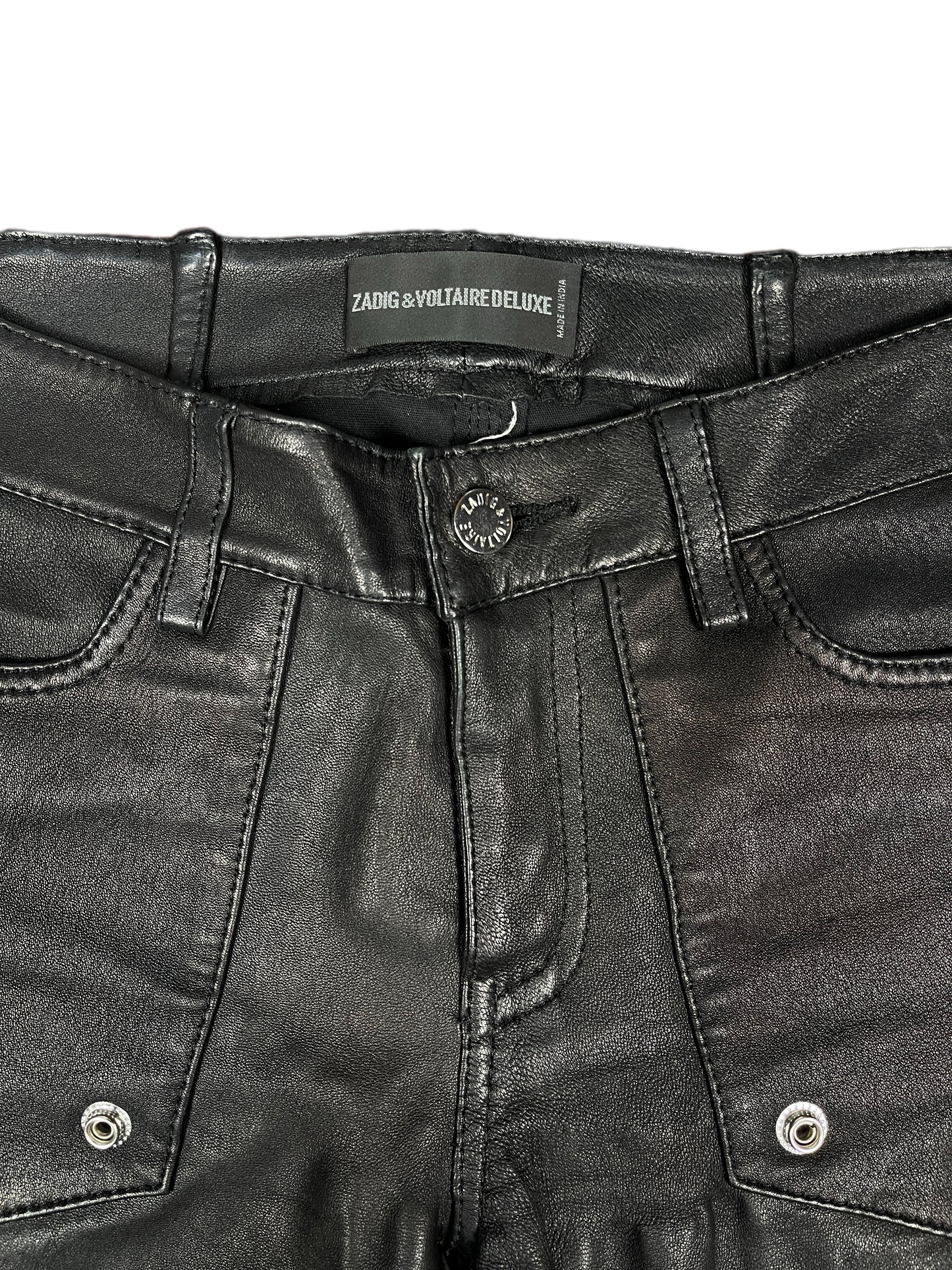 Zadig & Voltaire Deluxe Low Waist Leather Pants Black - S