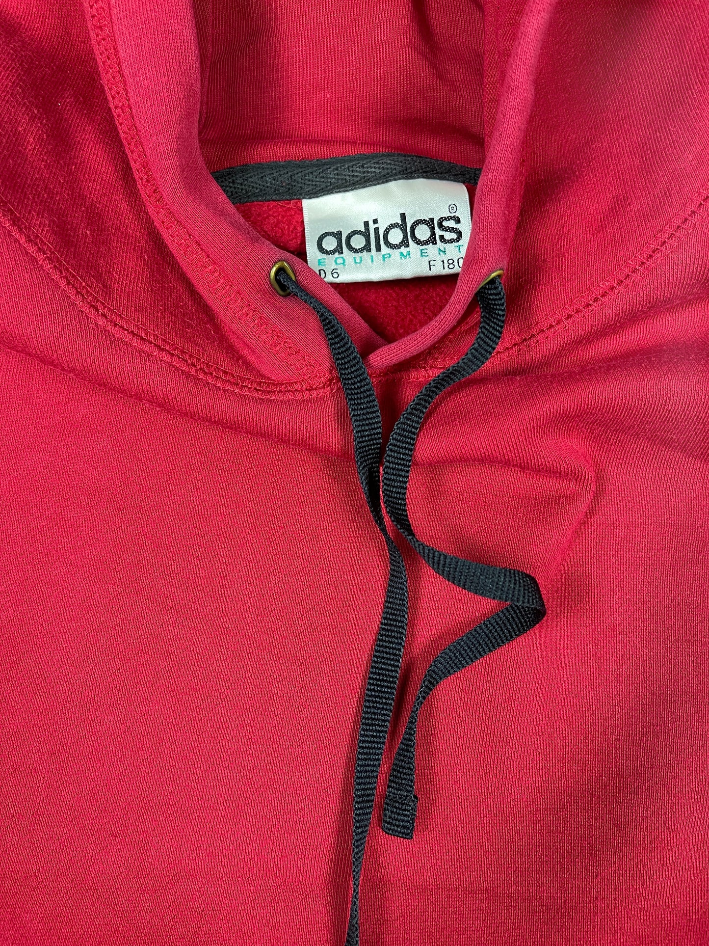 Vintage Adidas Equipment Hoodie Red - L