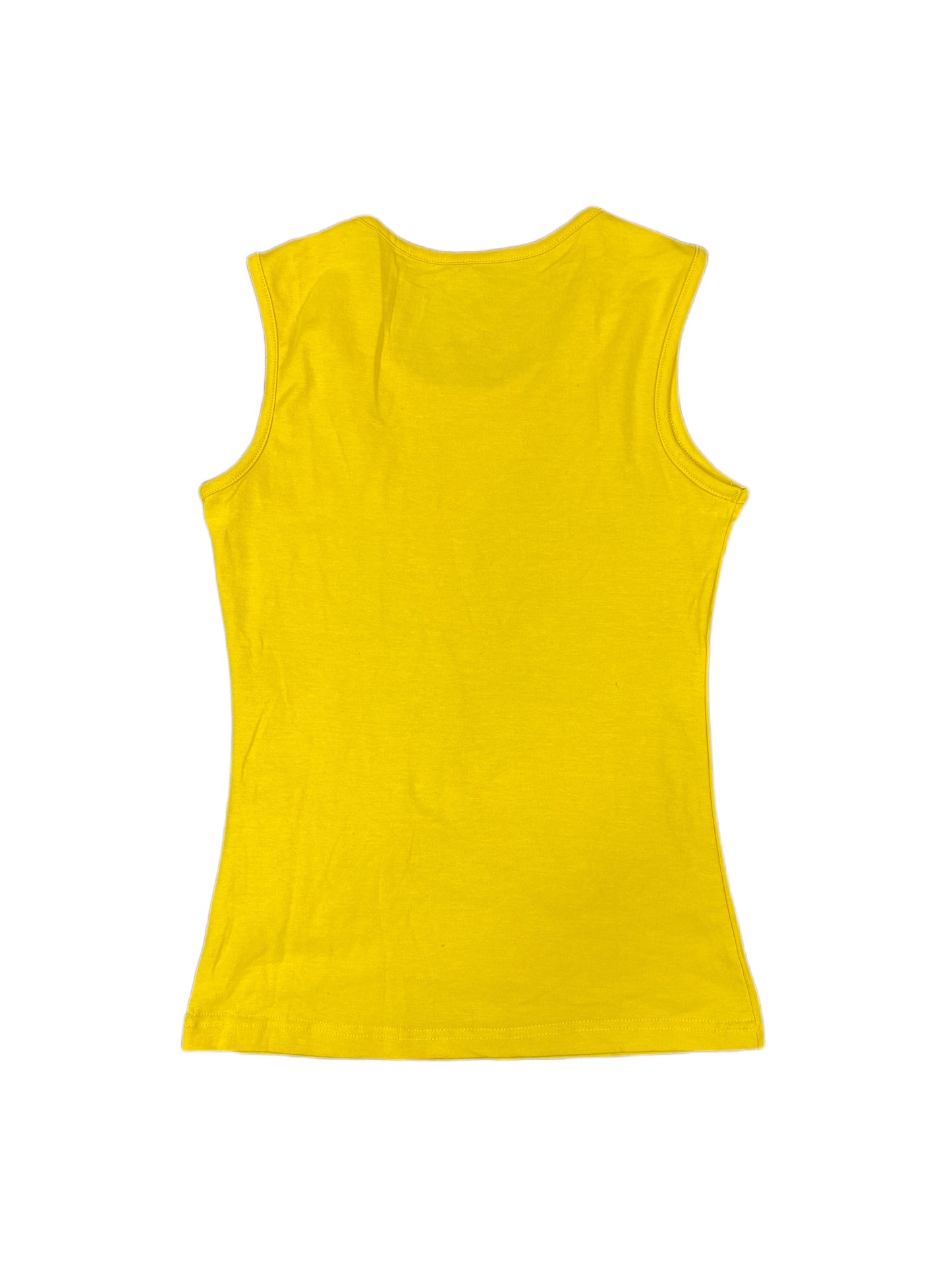 Y2k Sleeveless Top Yellow - M