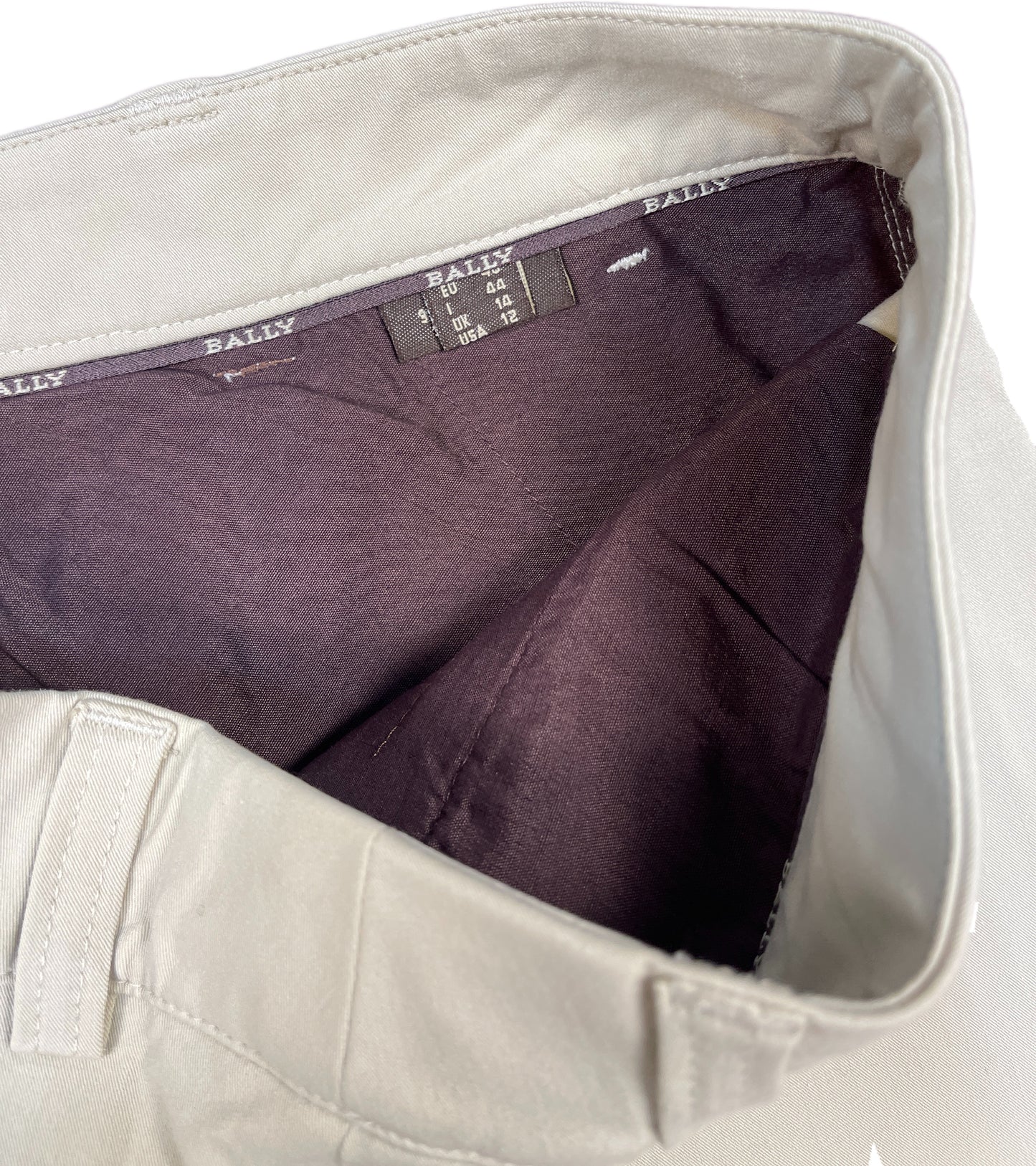 Bally Bermuda Shorts Beige Cotton Blend L
