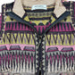 Aldomartins Long Sleeve Top Geometric Pattern Wool Blend L-XL