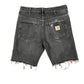 Carhartt Distressed Denim Shorts Dark Gray - M