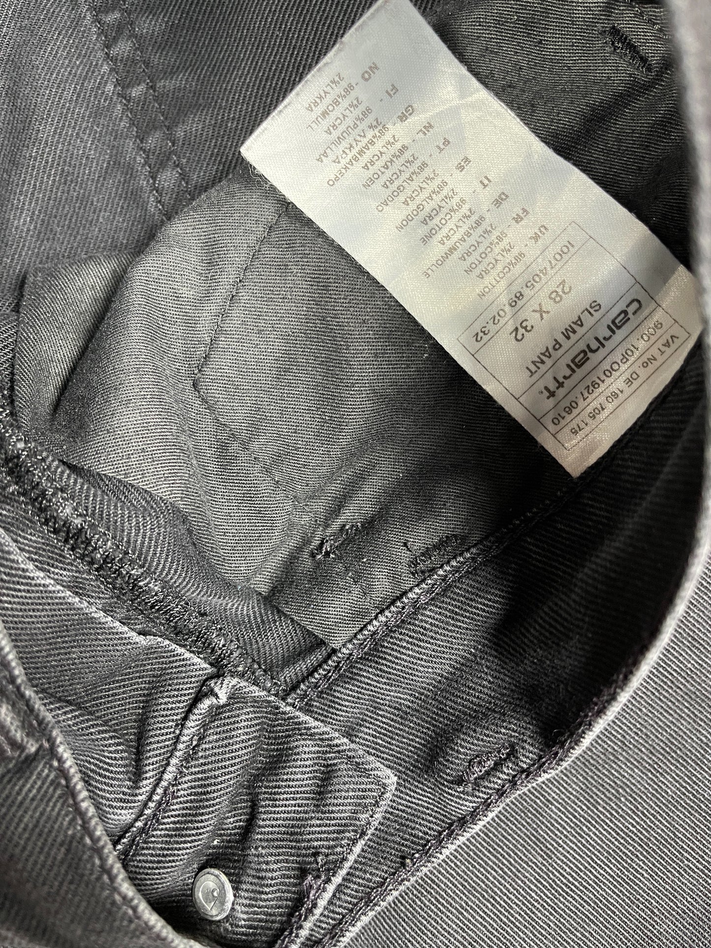 Carhartt Skinny Denim Jeans Black - XS