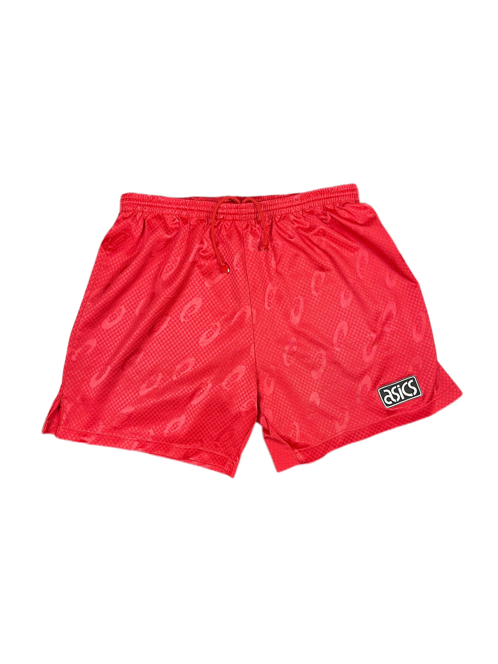 Vintage Asics Sport Shorts Red - L