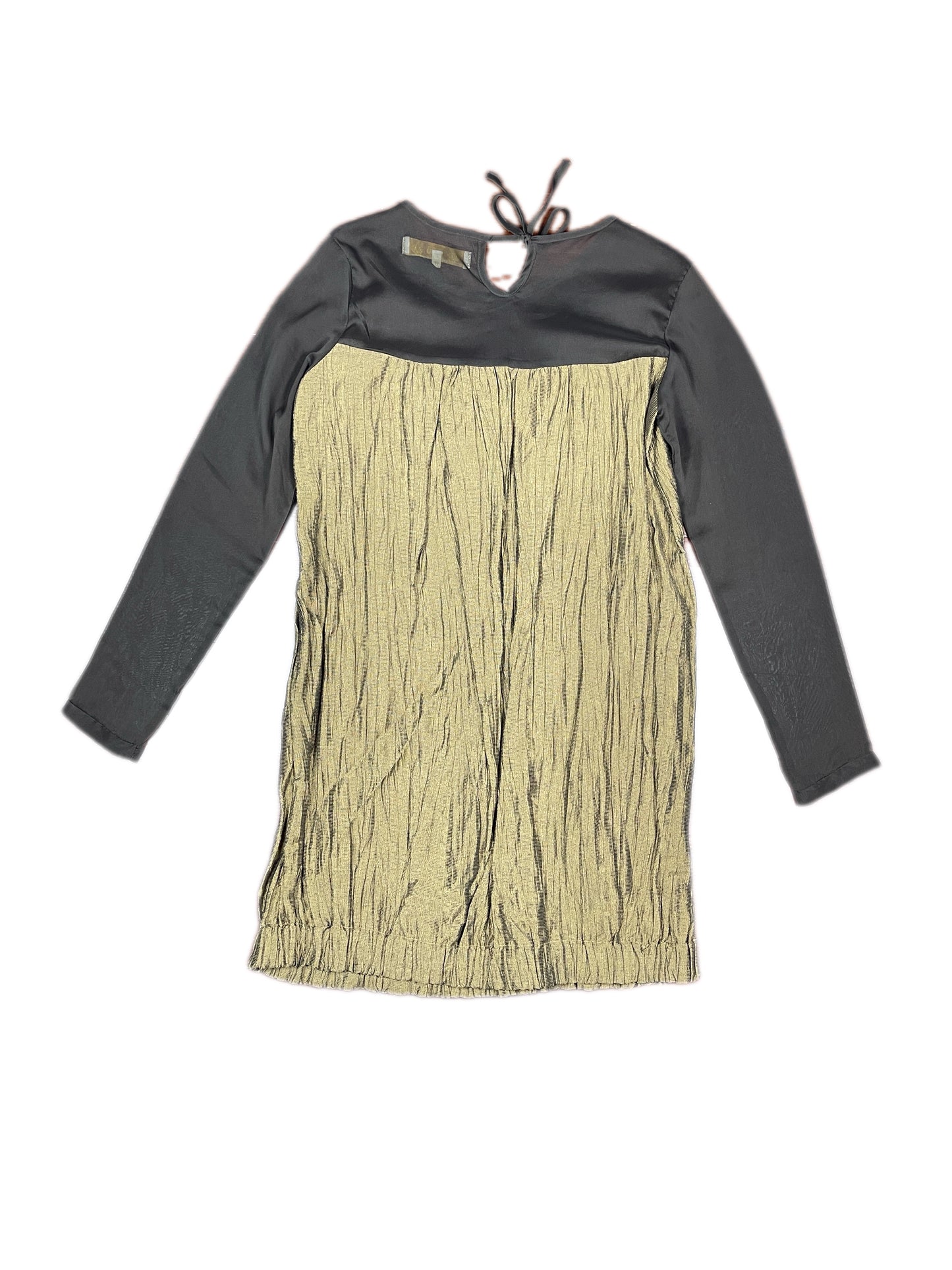 Bonsui Long Sleeve Dress Brown Bronze - M