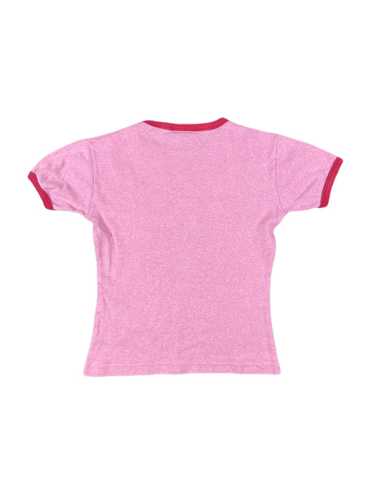 Vintage Disneyland Resort Paris Short Sleeve Top Pink - S
