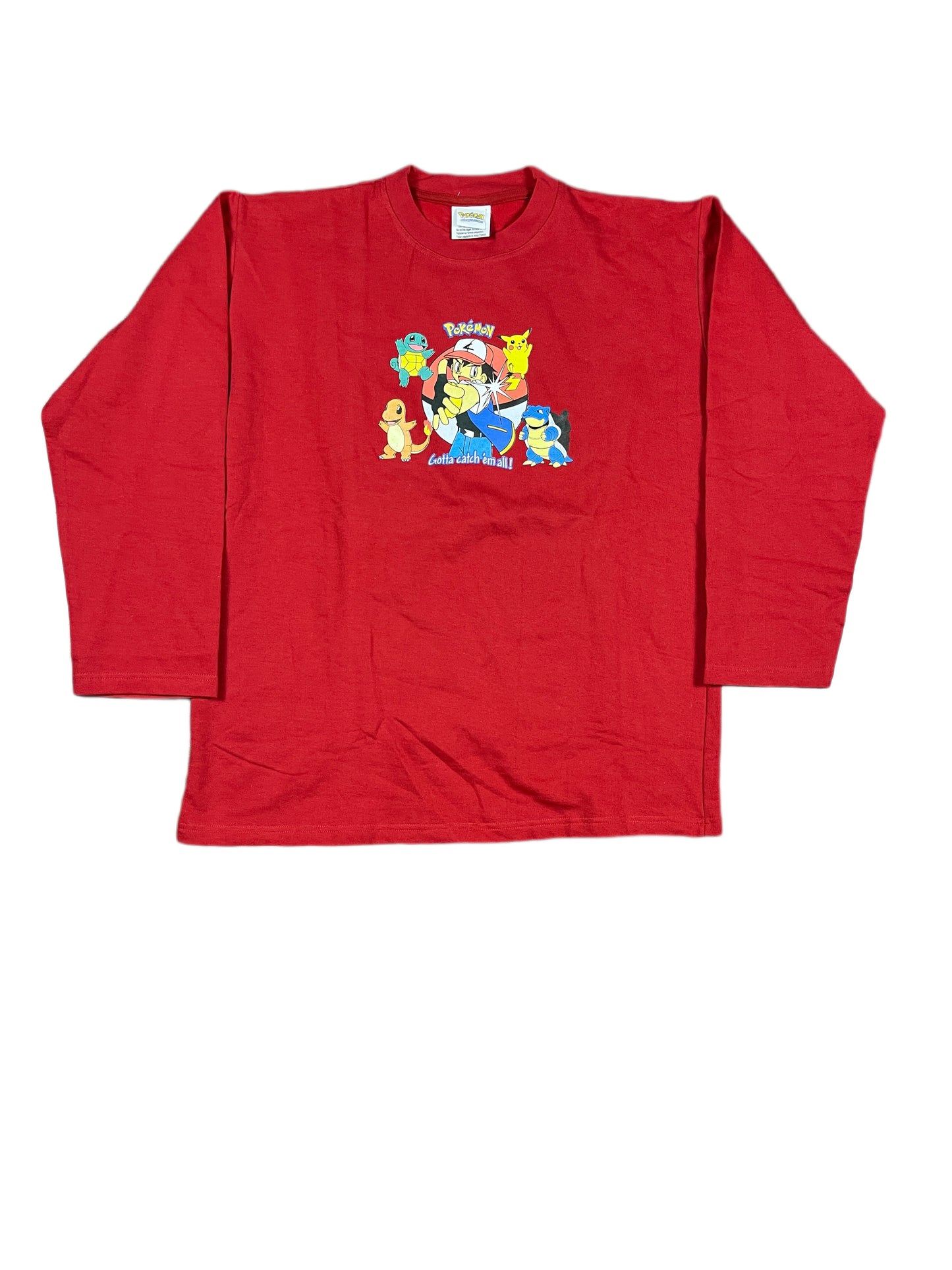 Vintage Pokemon Sweatshirt Red 2000s - S