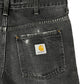 Carhartt Distressed Denim Shorts Dark Gray - M