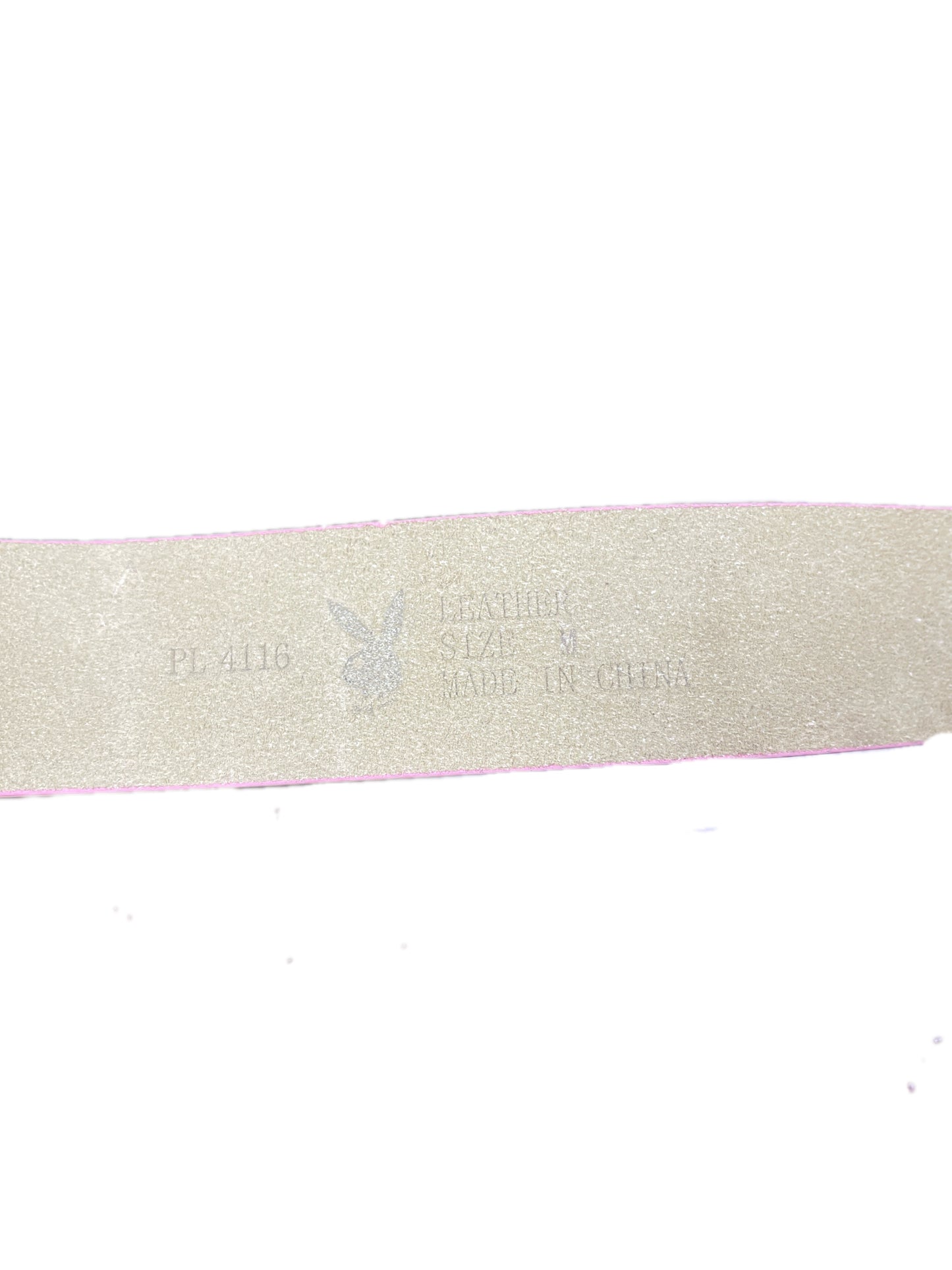Y2k Playboy Leather Plug Belt Pink 2004