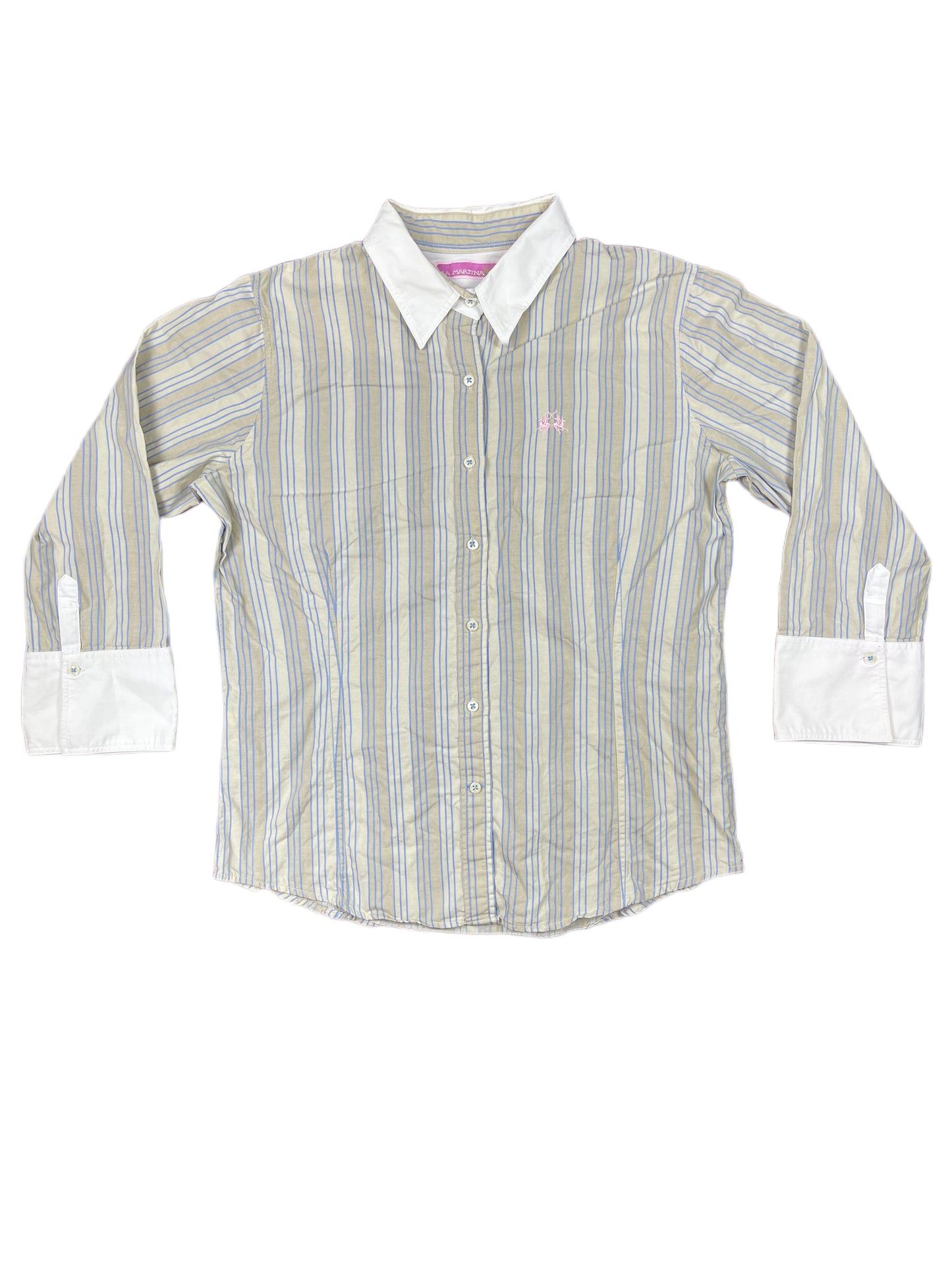 Y2K La Martina Long Sleeve Top Creme - M