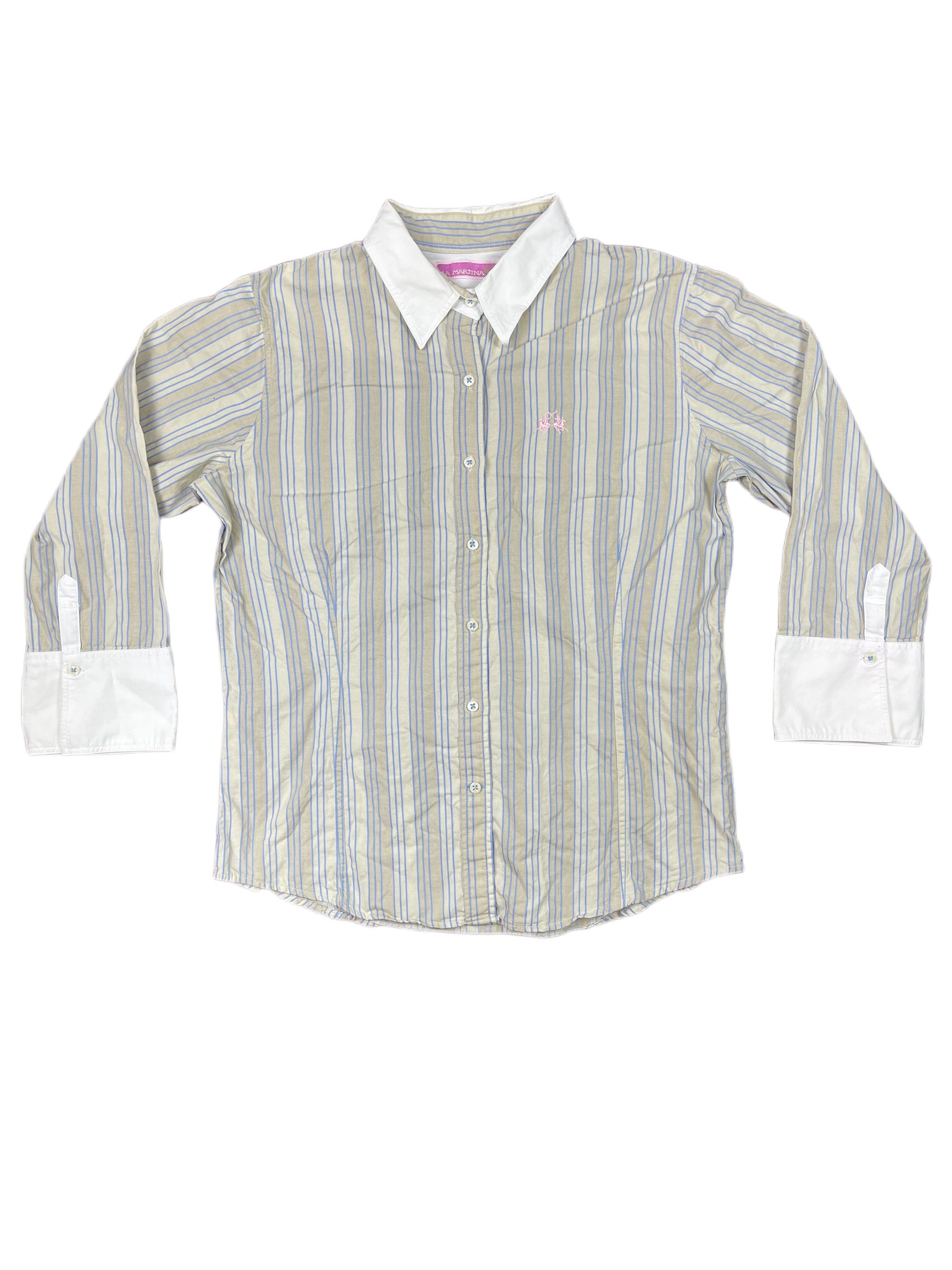 Y2K La Martina Long Sleeve Top Creme - M