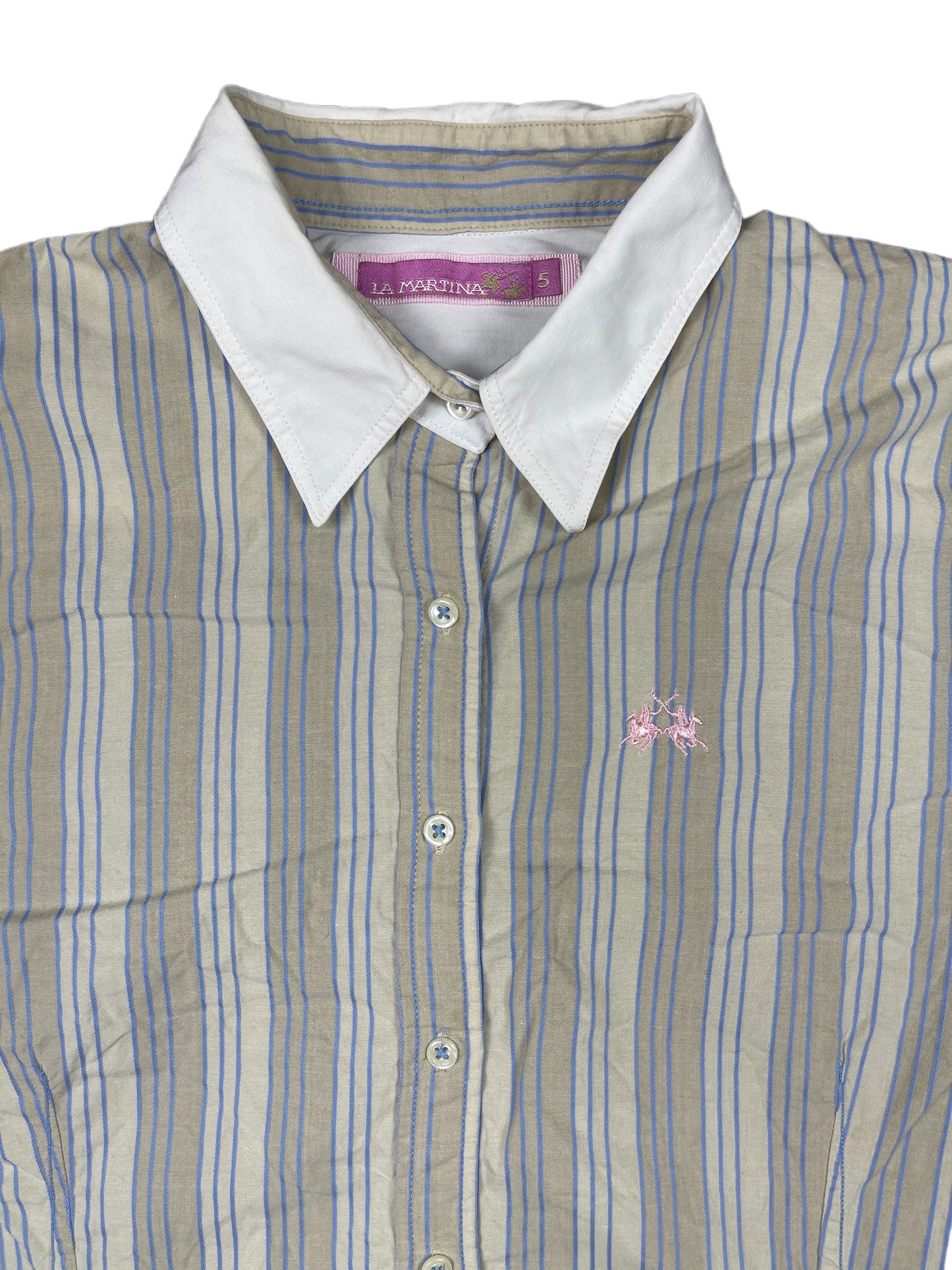 Y2K La Martina Long Sleeve Top Creme - M