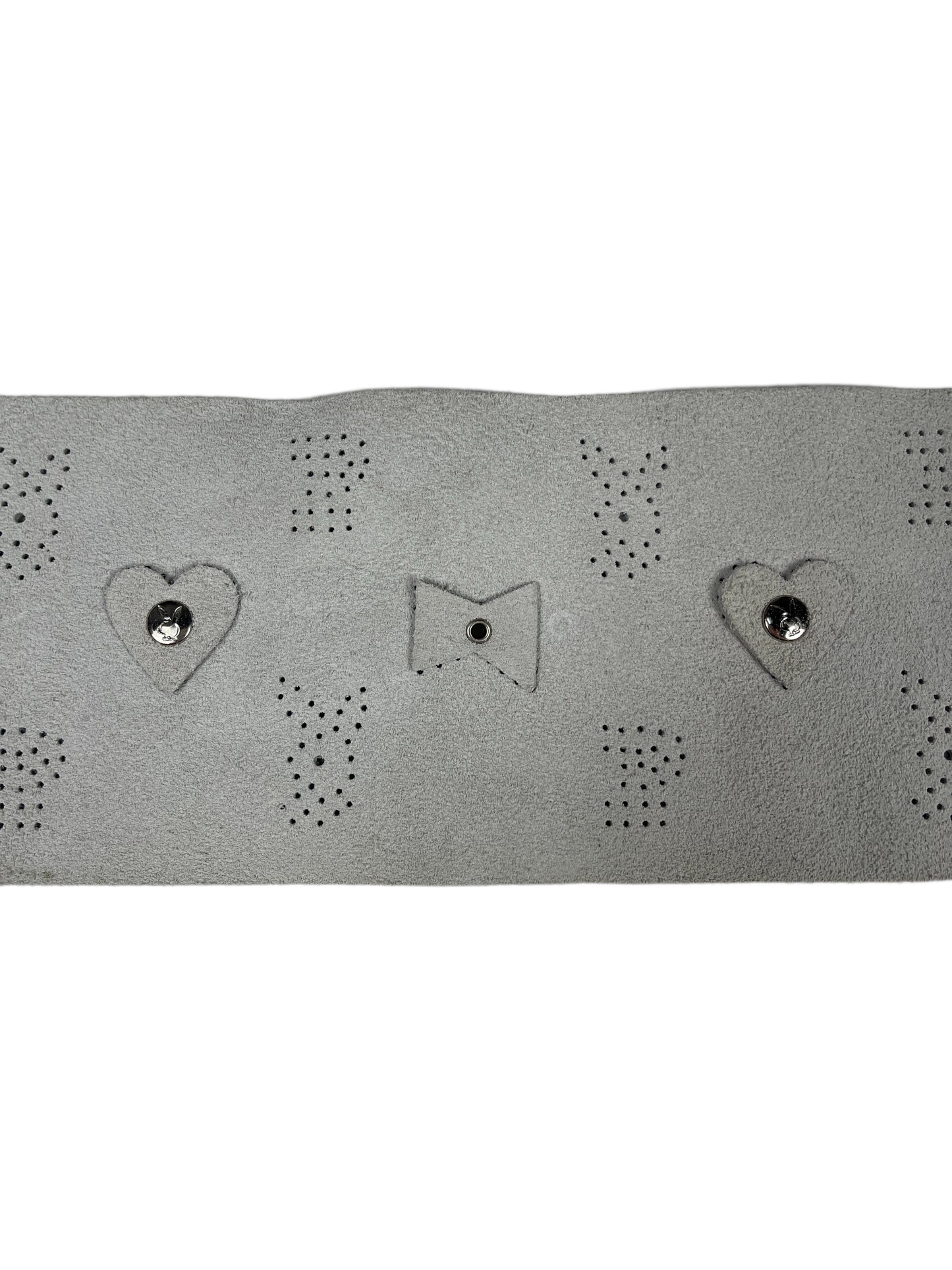 Y2k Playboy Thick Leather Belt Creme 2004