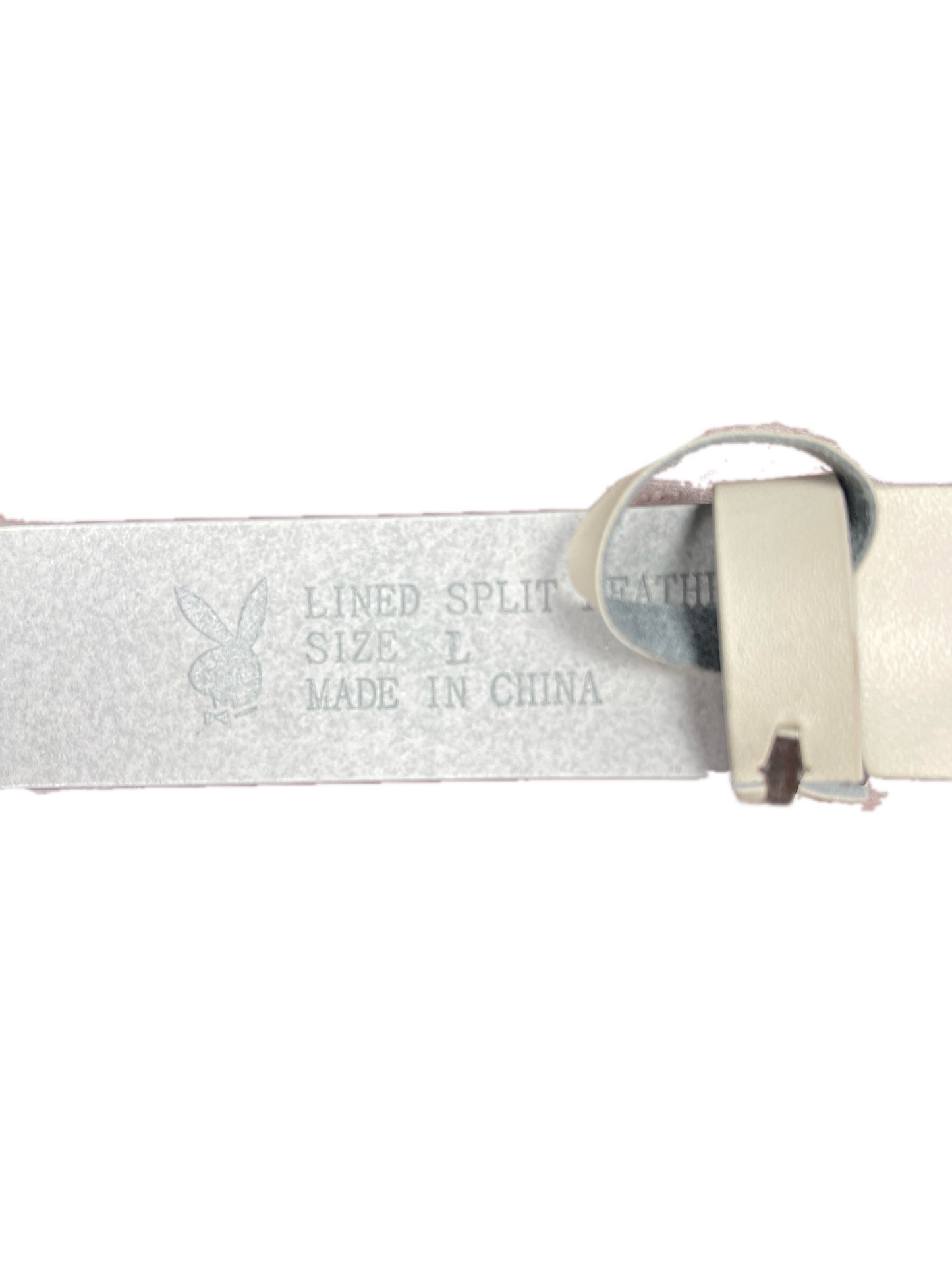 Y2k Playboy Leather Plug Belt White 2004