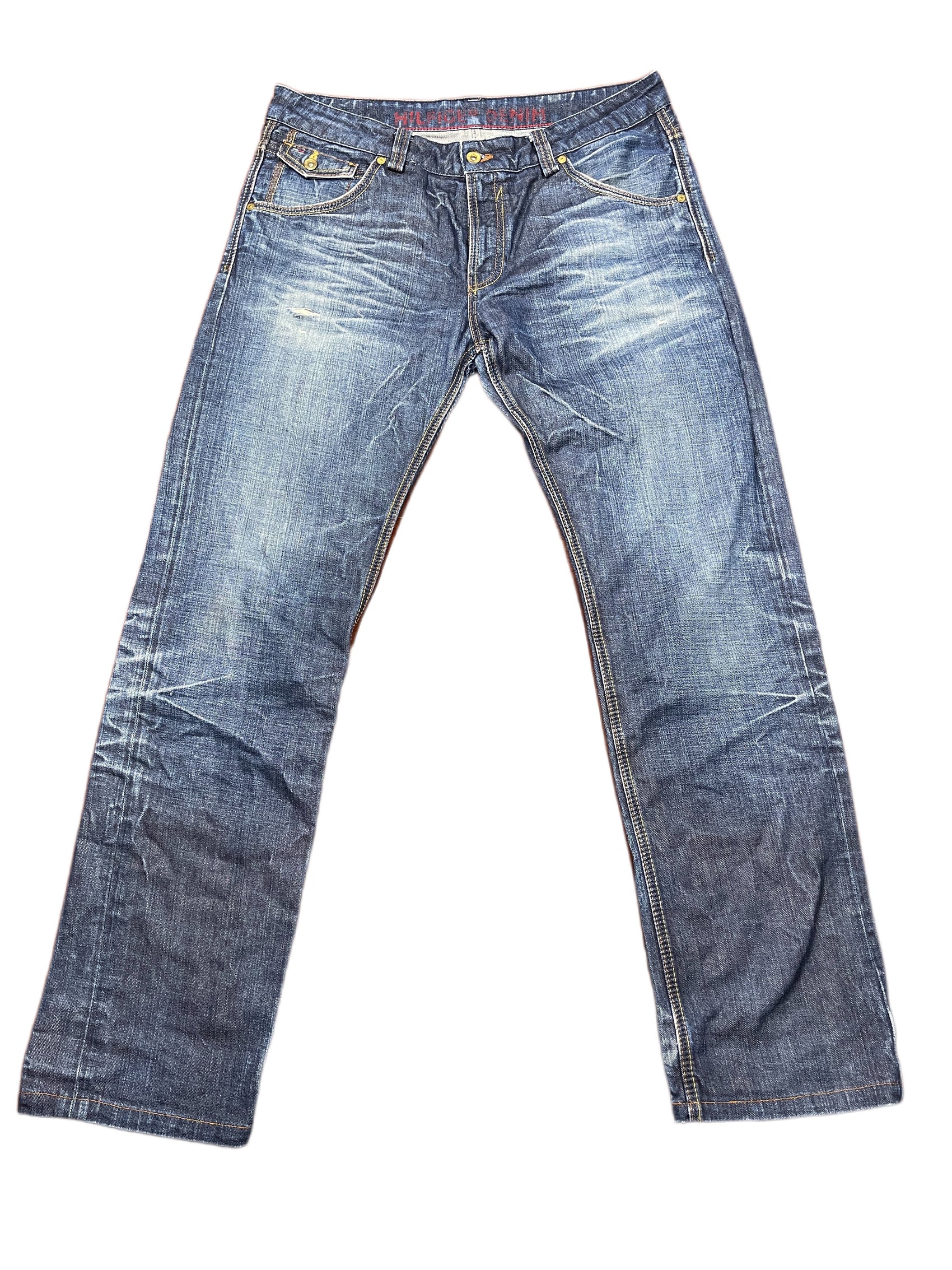 Y2k Tommy Hilfiger Bootcut Denim Pants Blue - L