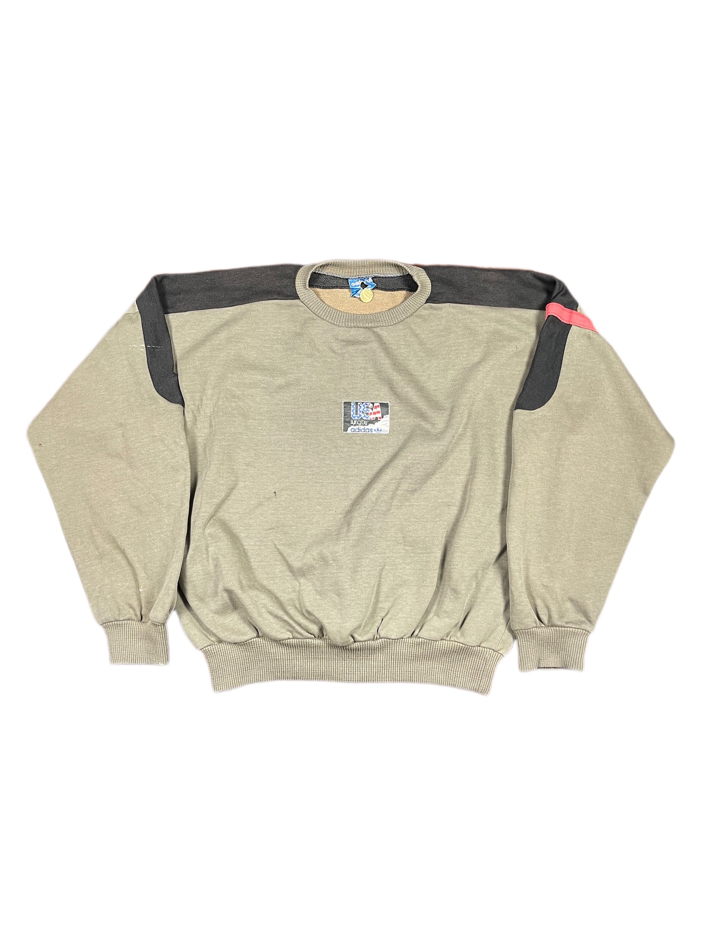 Vintage Adidas Sweatshirt Khaki - M