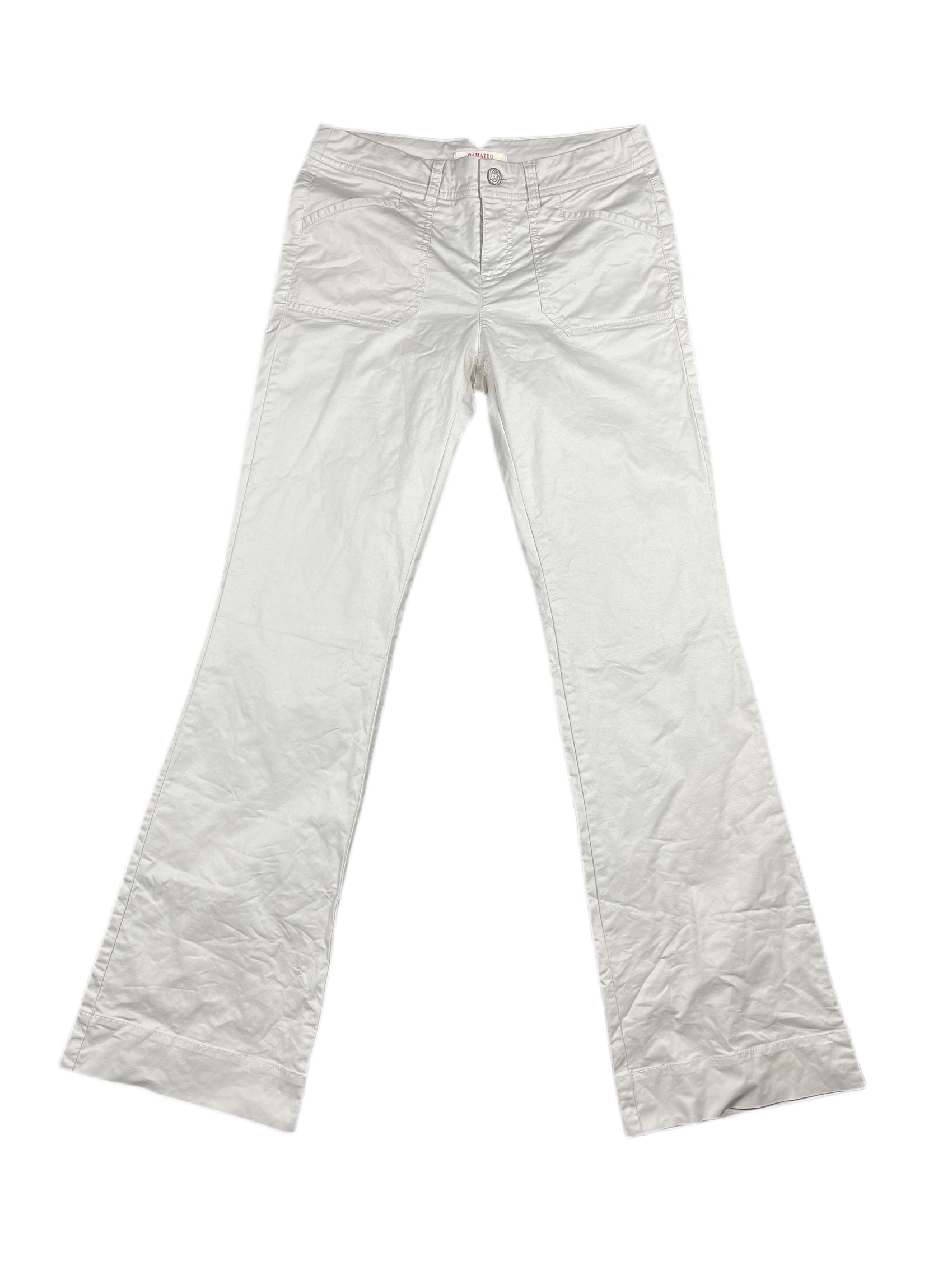 Y2k Camaieu Flared Pants Creme - M
